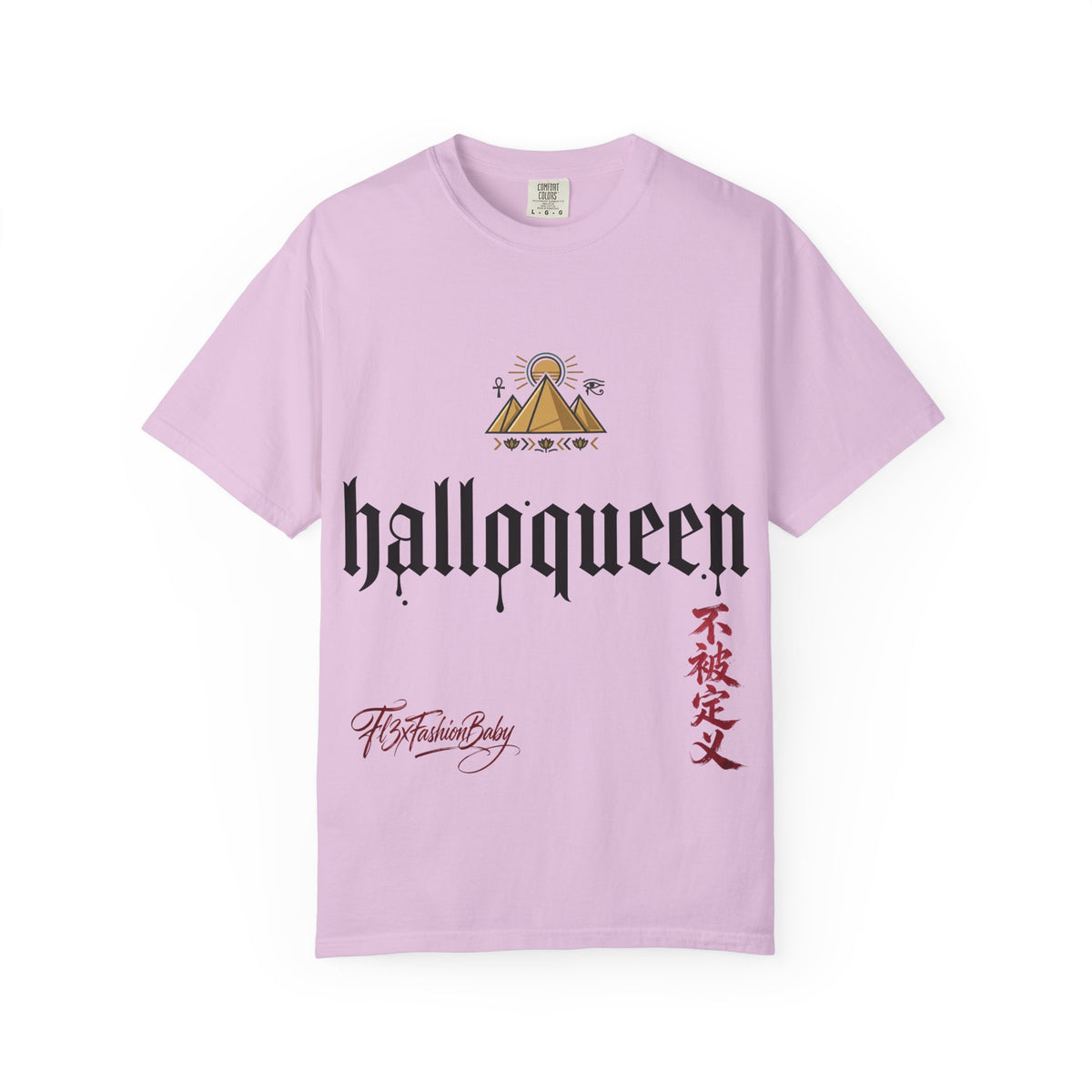 Halloqueen Graphic T-Shirt — Gothic Pyramid & All-Seeing Eye Streetwear