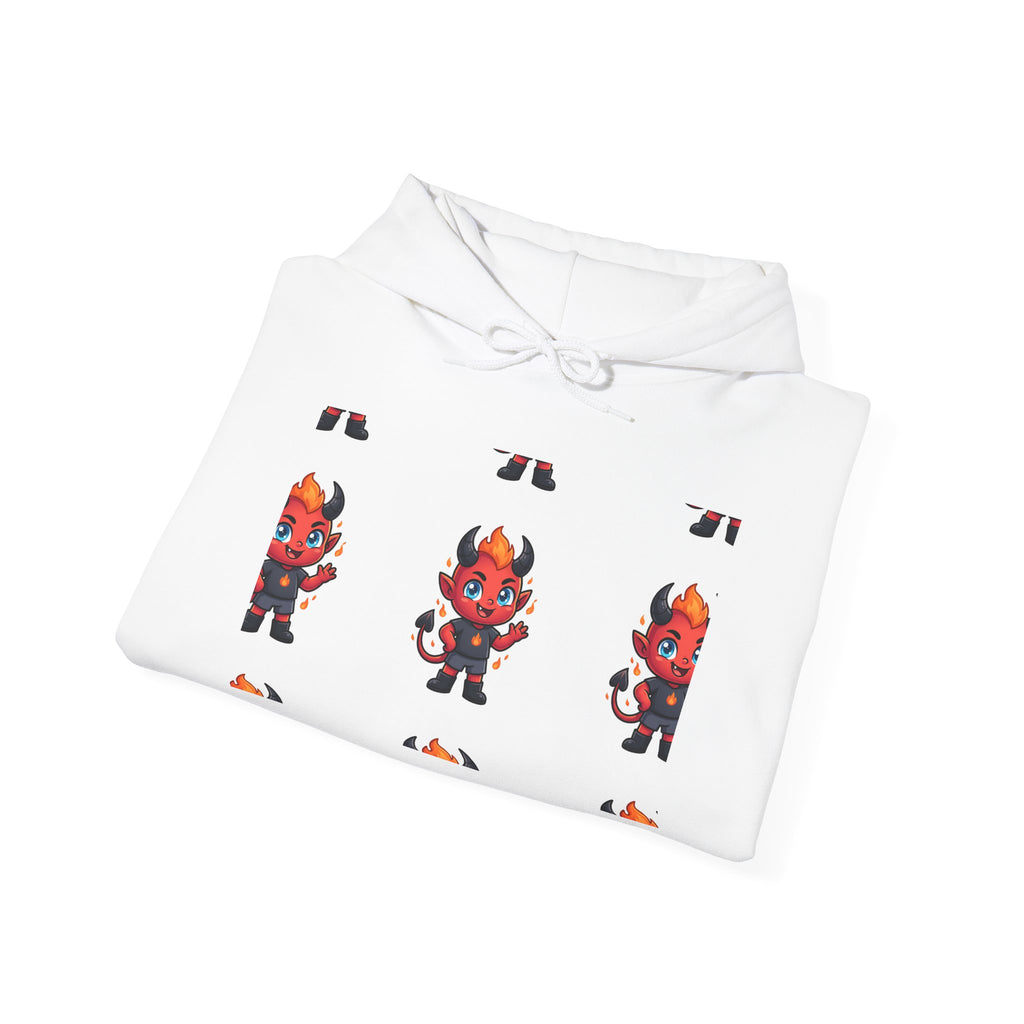 Devil Cat Hoodie — Cute Red Demon Cartoon Graphic Pullover