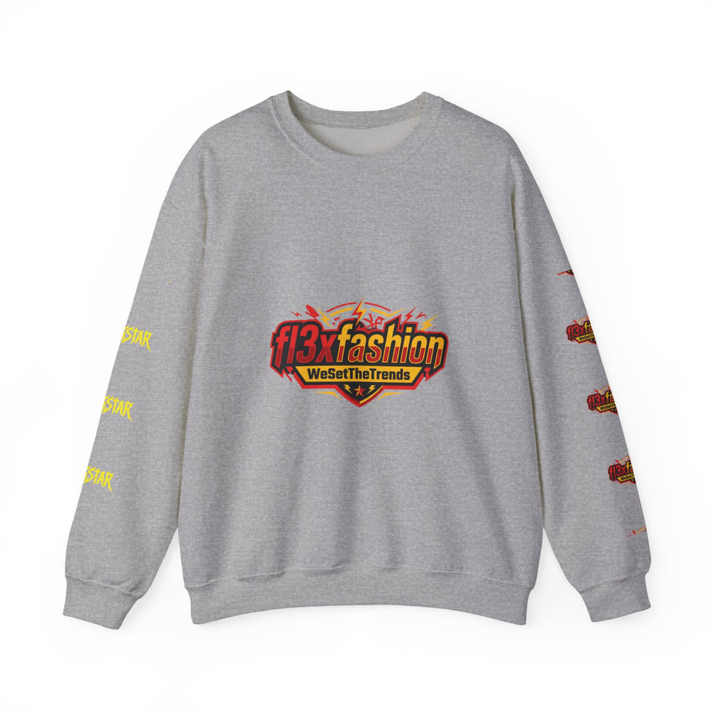 Logo Pattern Sweatshirt — fi3xfashion Graphic Crewneck