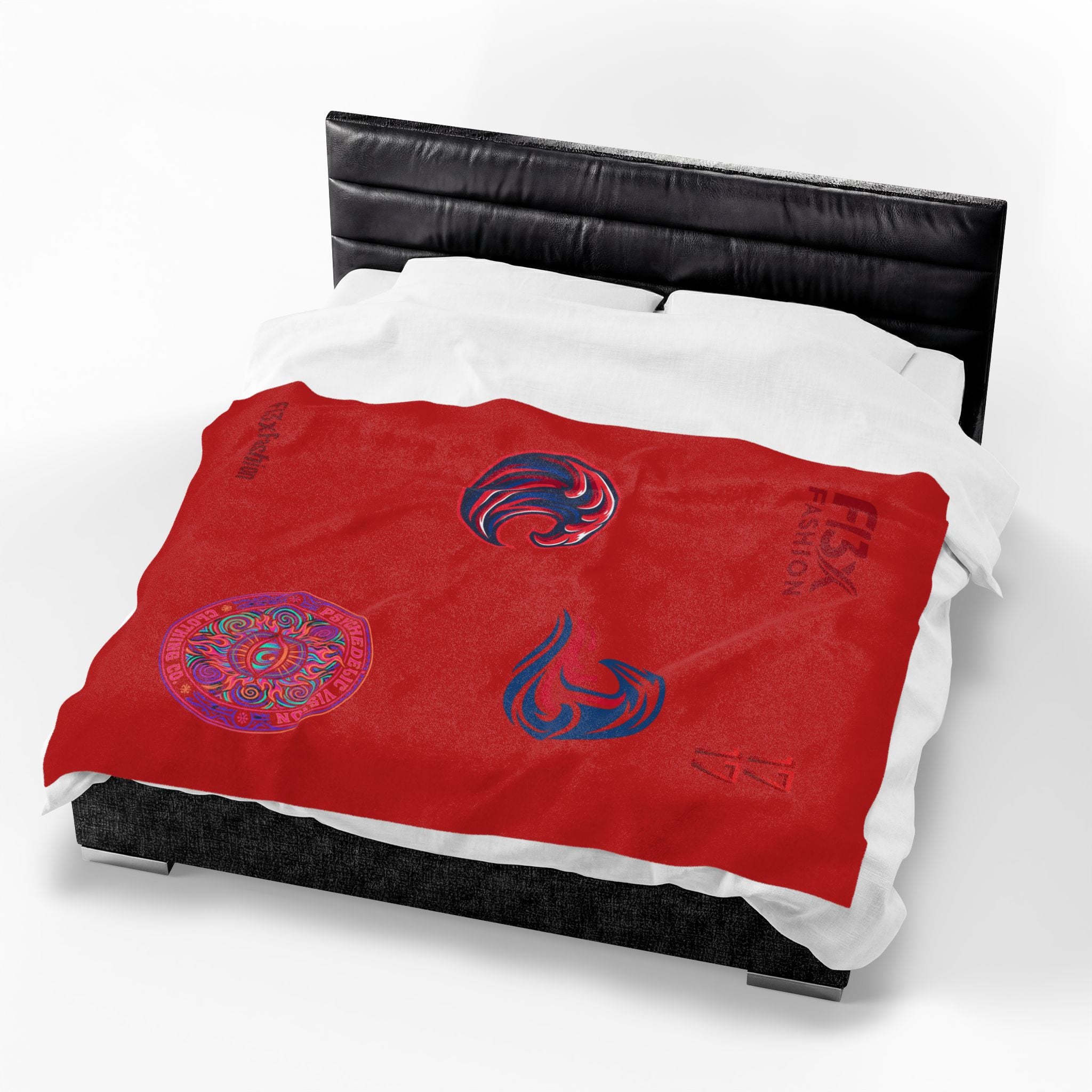 Plush Blanket - Psychedelic Wave Velveteen Throw