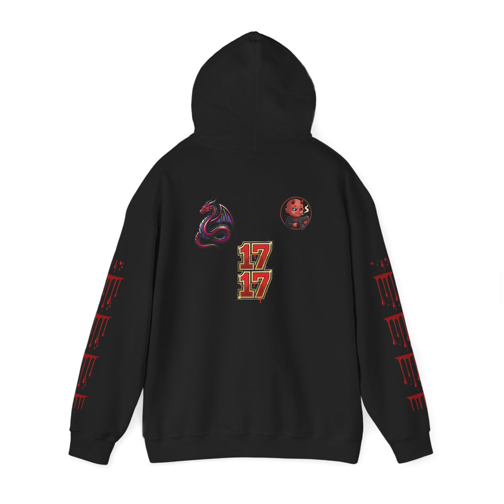 Hoodie — Gothic 1717 Dripping Symbols Pullover