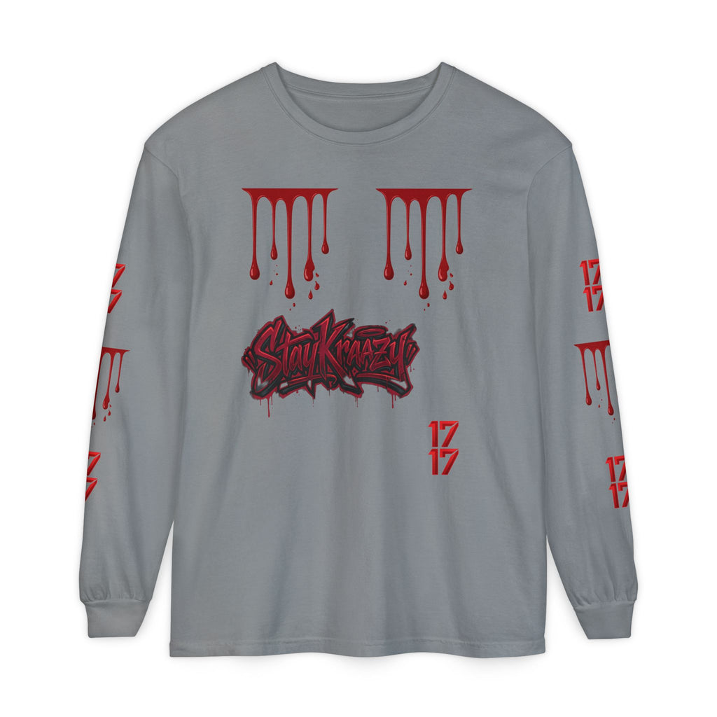 Blood Drip Graphic Long Sleeve Tee