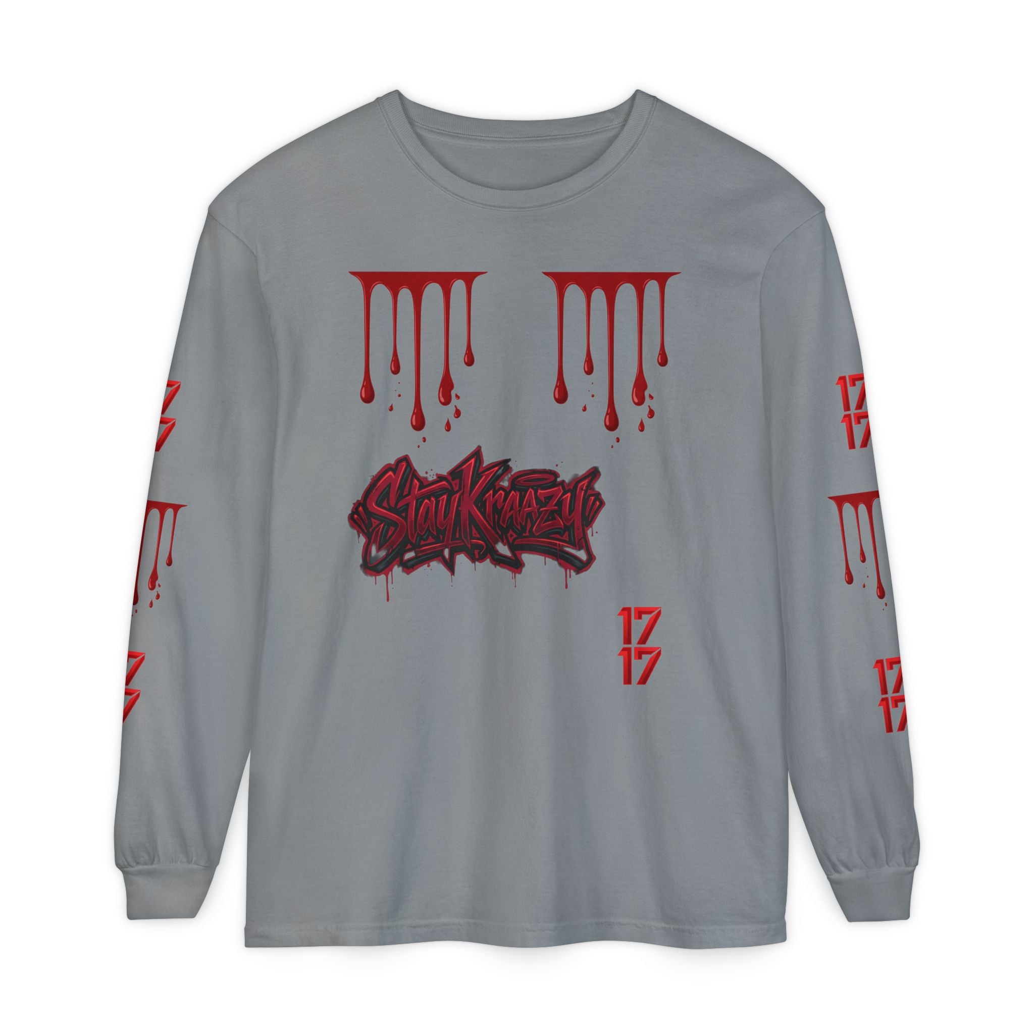 Blood Drip Graphic Long Sleeve Tee