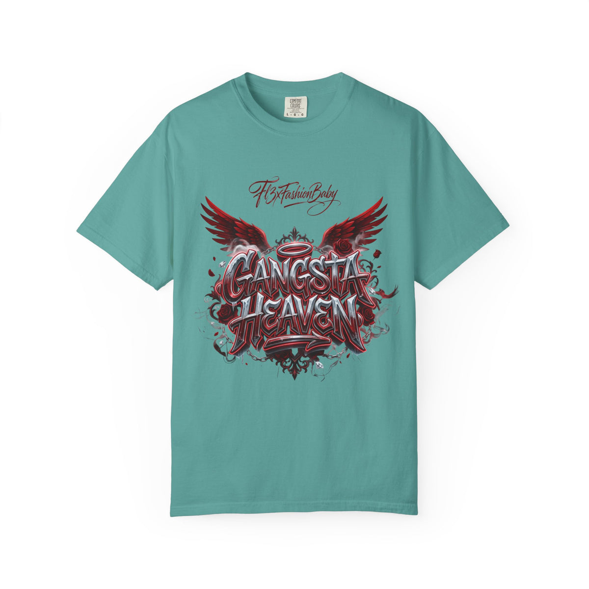 Gangsta Heaven Graphic T-Shirt — Scripted Front & Vertical Kanji Back