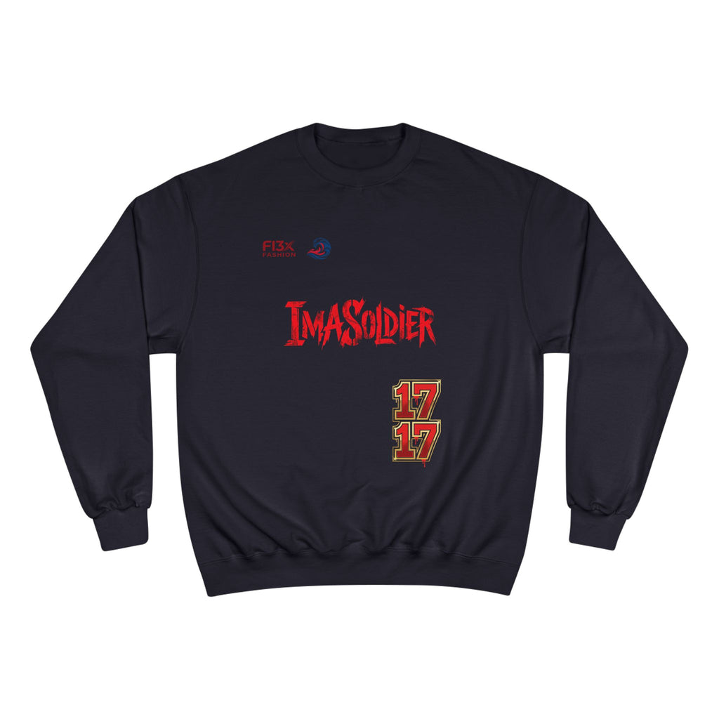 Soldier Graphic Sweatshirt — “I’ma Soldier” Red Streetwear Crewneck