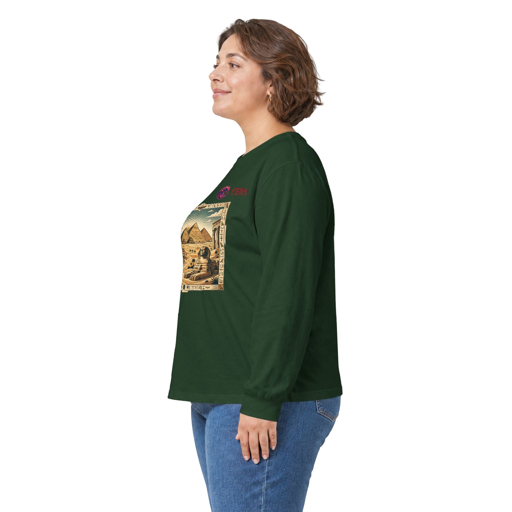 Egyptian Pyramids Vintage Graphic Long Sleeve Tee