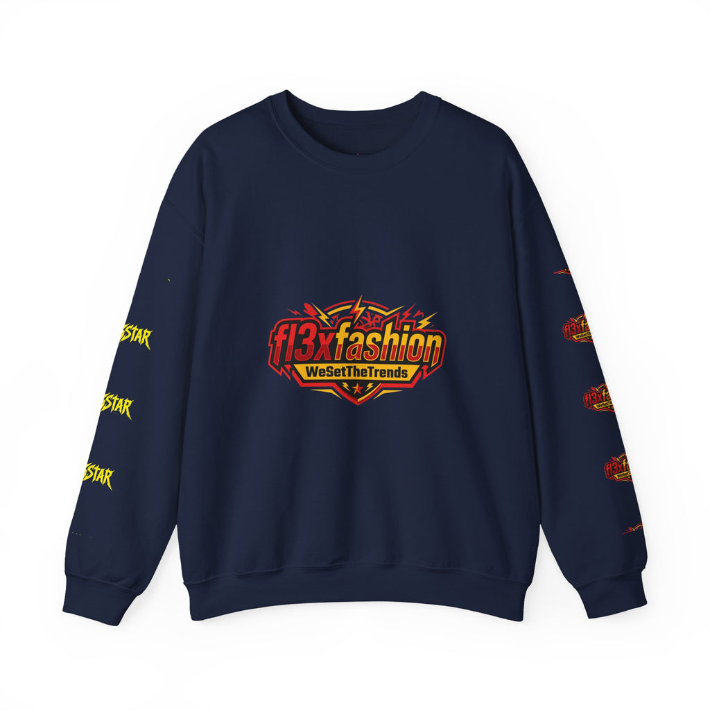 Logo Pattern Sweatshirt — fi3xfashion Graphic Crewneck