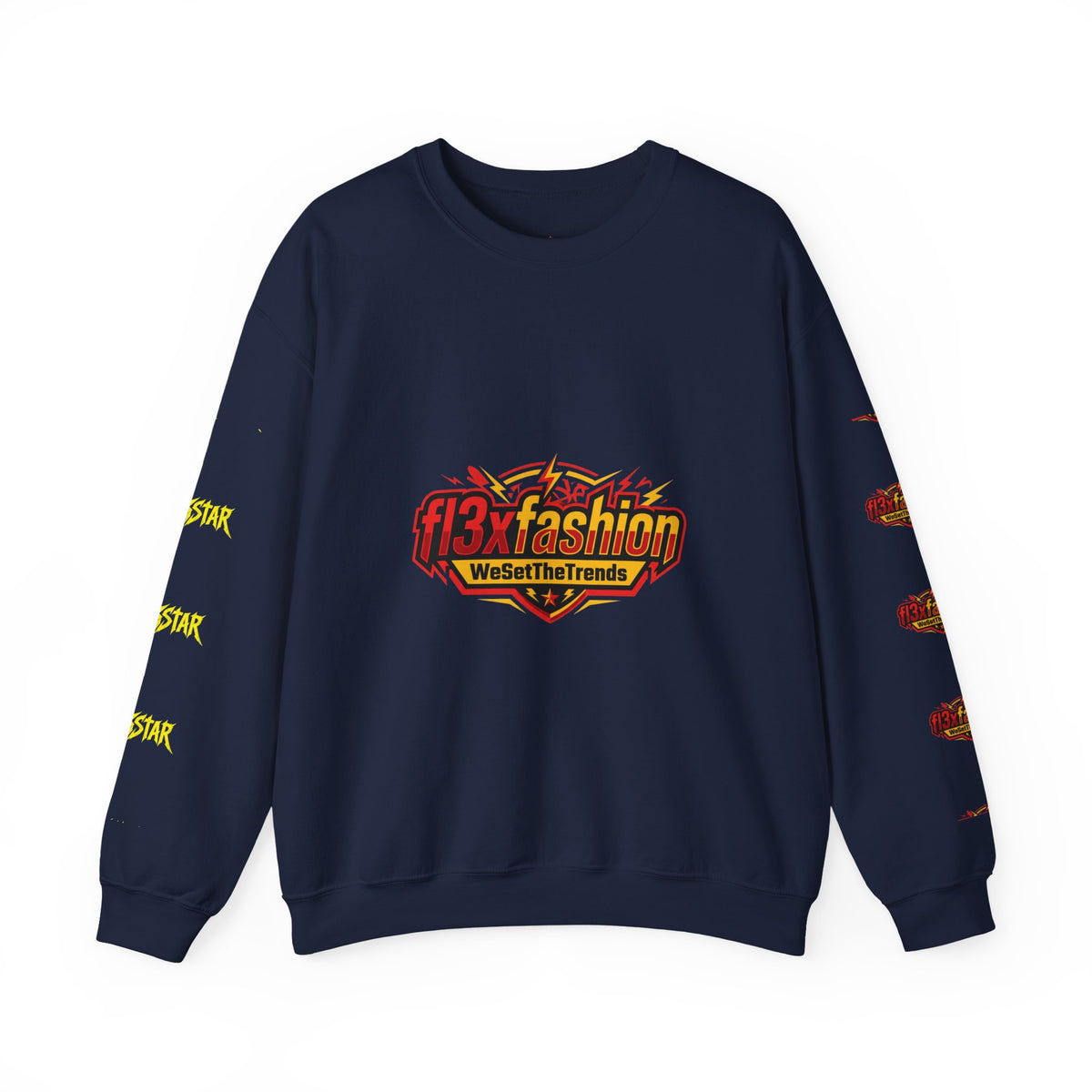 Logo Pattern Sweatshirt — fi3xfashion Graphic Crewneck