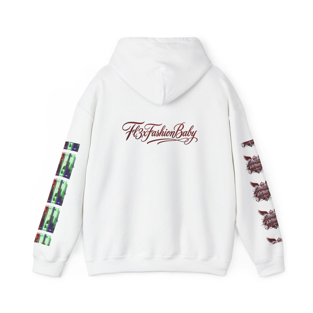 Midnight Run Hoodie — Graphic Streetwear Pullover with Sleeve Prints