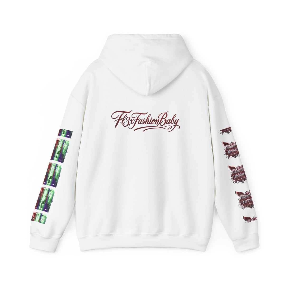 Midnight Run Hoodie — Graphic Streetwear Pullover with Sleeve Prints