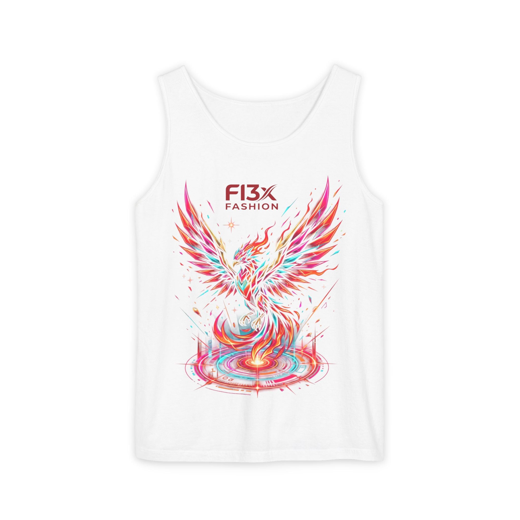 Phoenix Graphic Tank Top — Colorful Rising Firebird Design