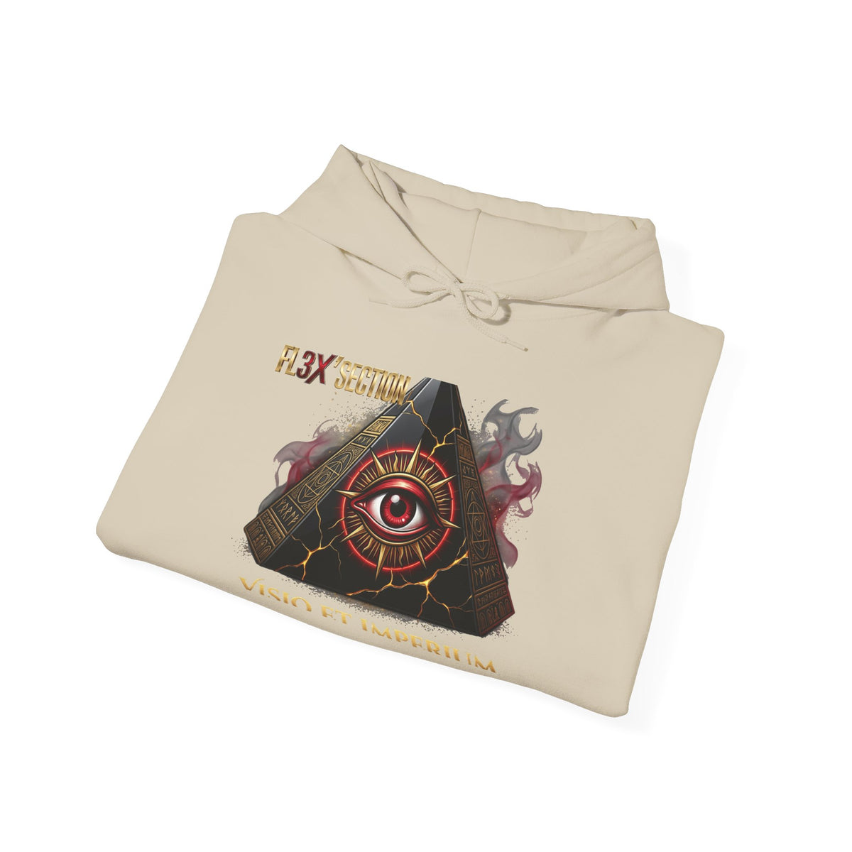 Occult Eye Pyramid Hoodie — 'Vigil Et Imperium' Mystical Graphic Sweatshirt