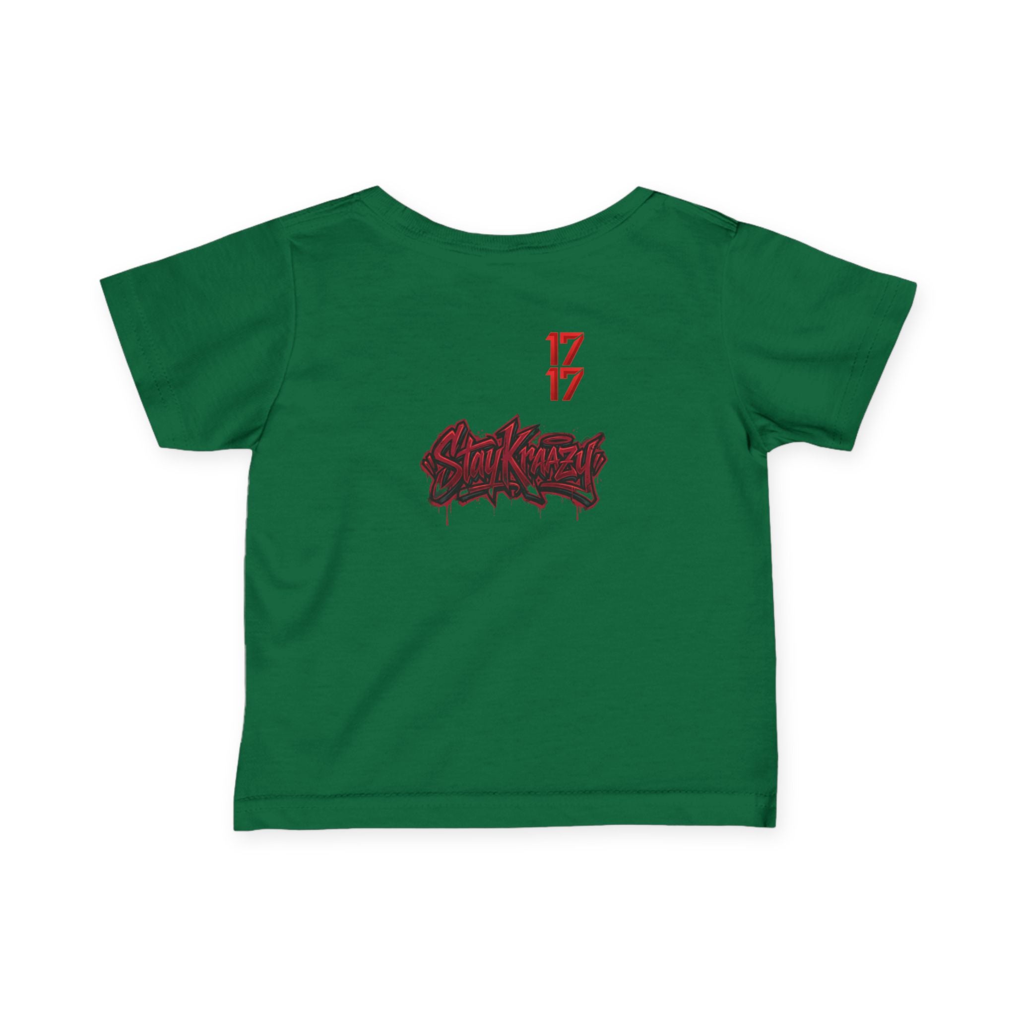 Infant Tee — Red Graffiti "17/17" Street Style Baby Shirt