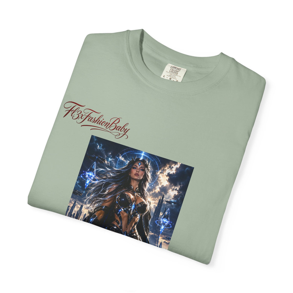 Fantasy Warrior Graphic T-Shirt — "FB7FashionBaby" Logo Tee
