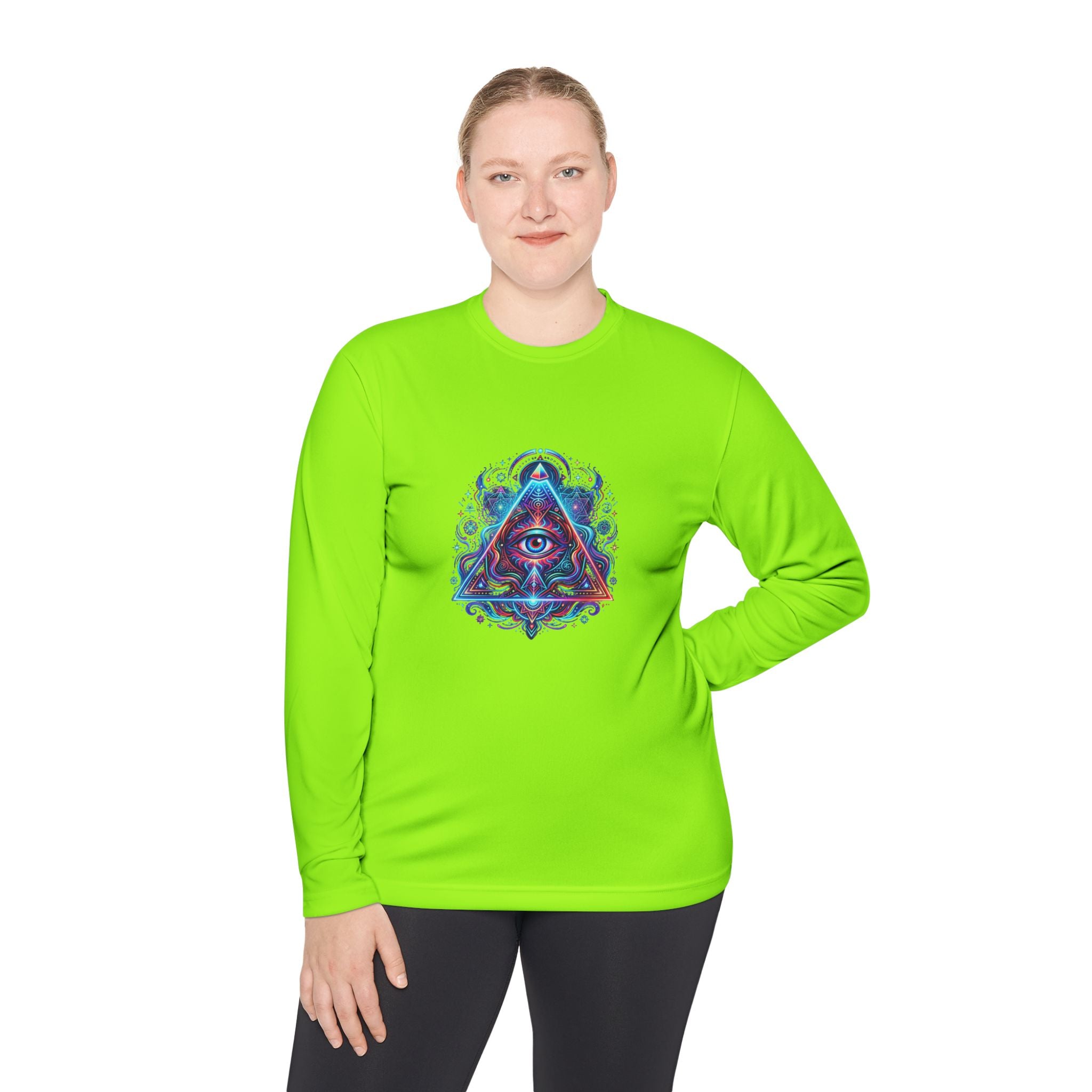 All-Seeing Eye Triangle Long Sleeve Tee — Psychedelic Mystic Graphic Shirt