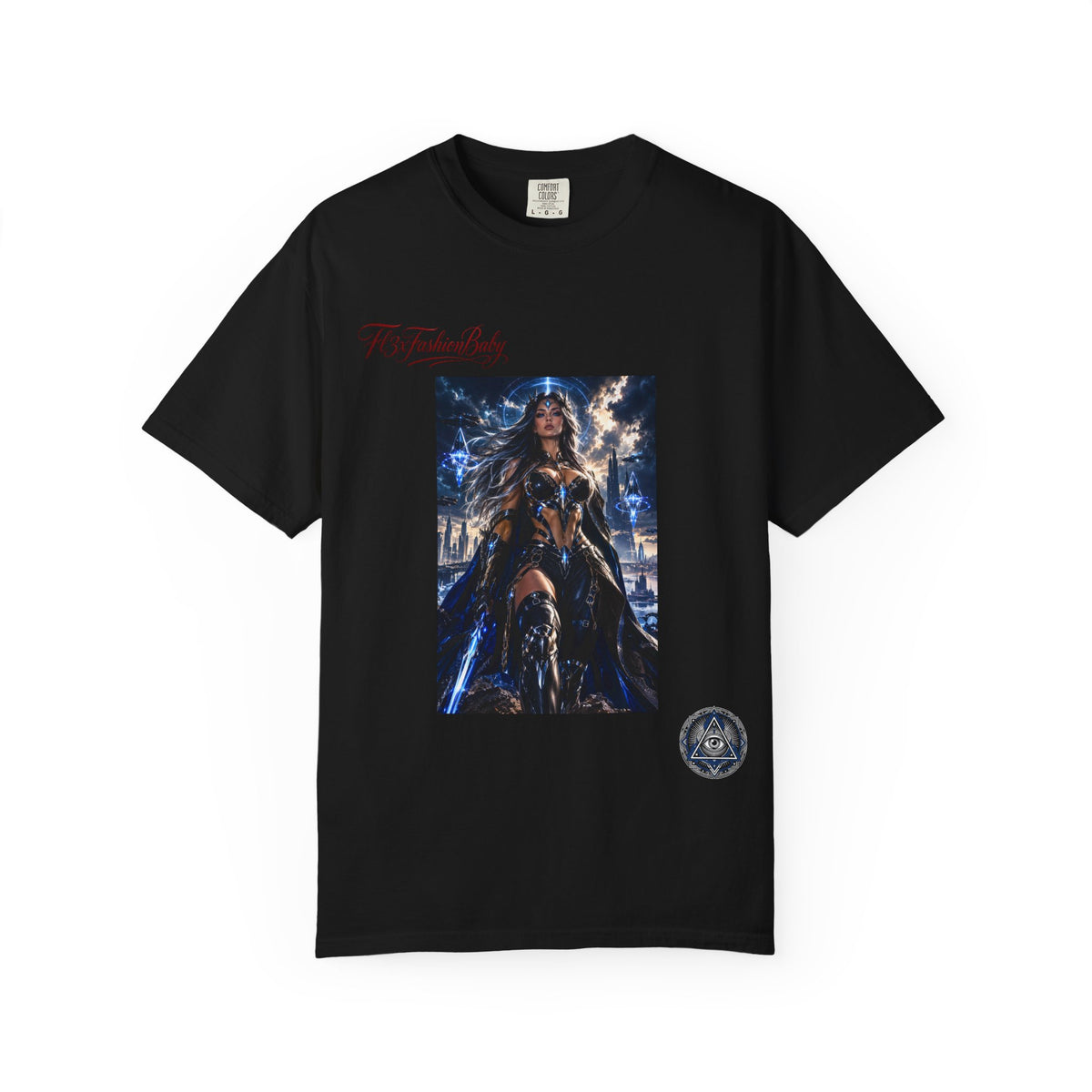 Fantasy Warrior Graphic T-Shirt — "FB7FashionBaby" Logo Tee