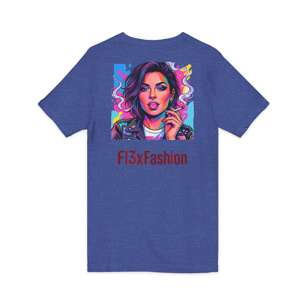 Pop Art Portrait V-Neck Tee — FI3xFashion Graphic T-Shirt