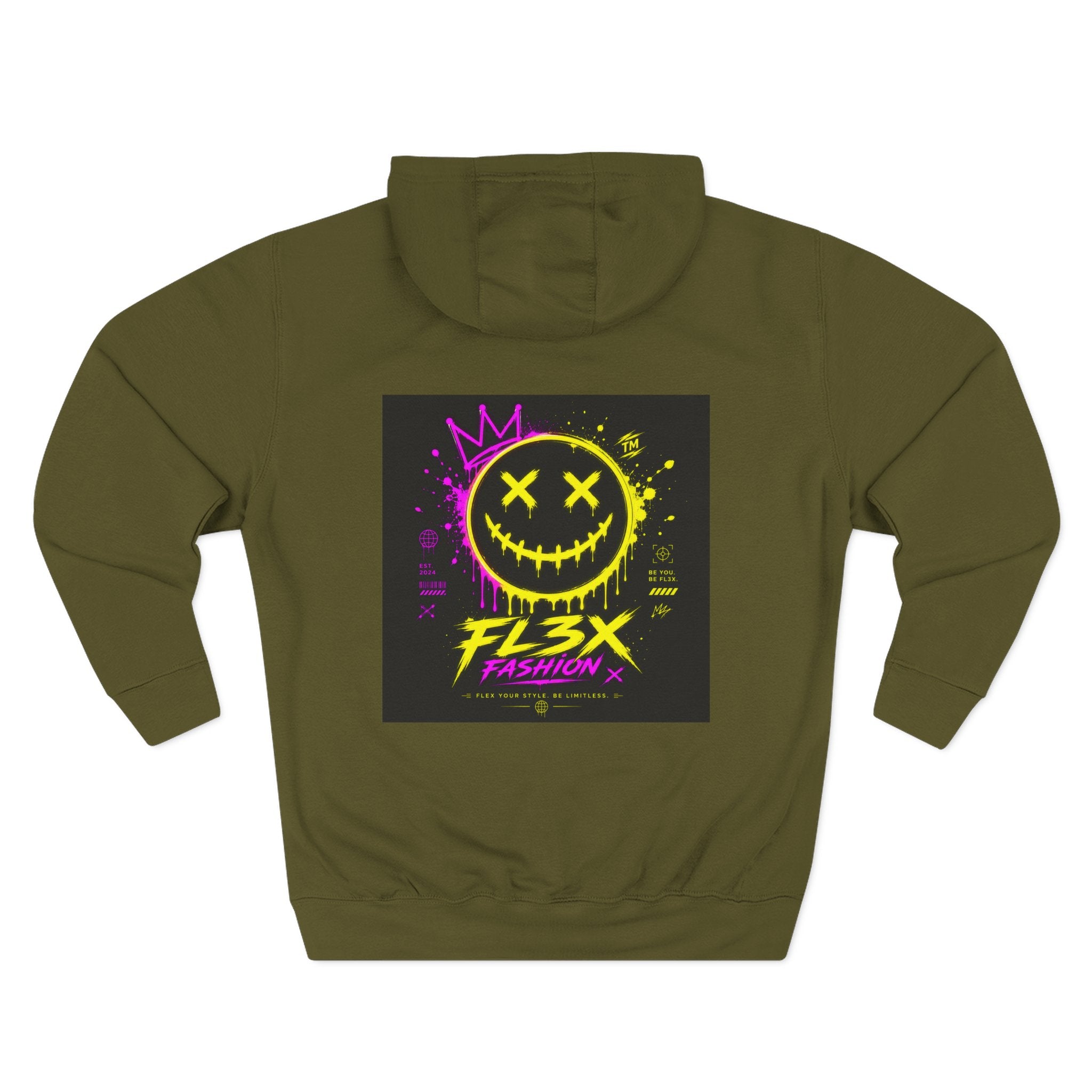Smiley Neon Graphic Hoodie — FL3X Fashion Streetwear