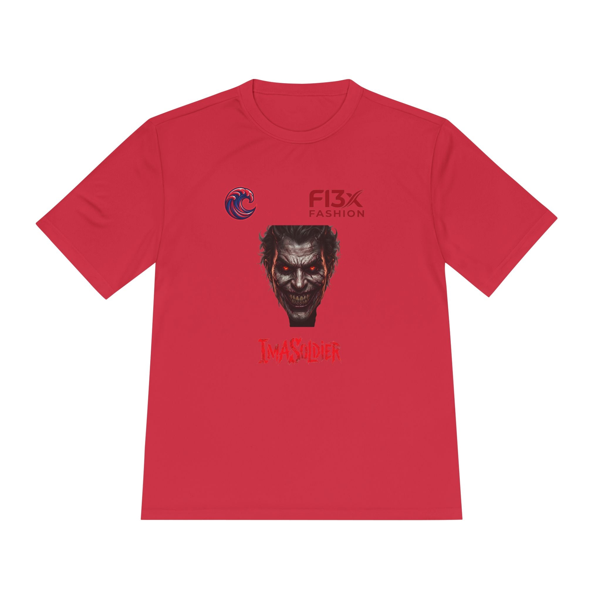 ImaSoldier Graphic Tee — Dark Joker Face Logo Moisture‑Wicking Shirt