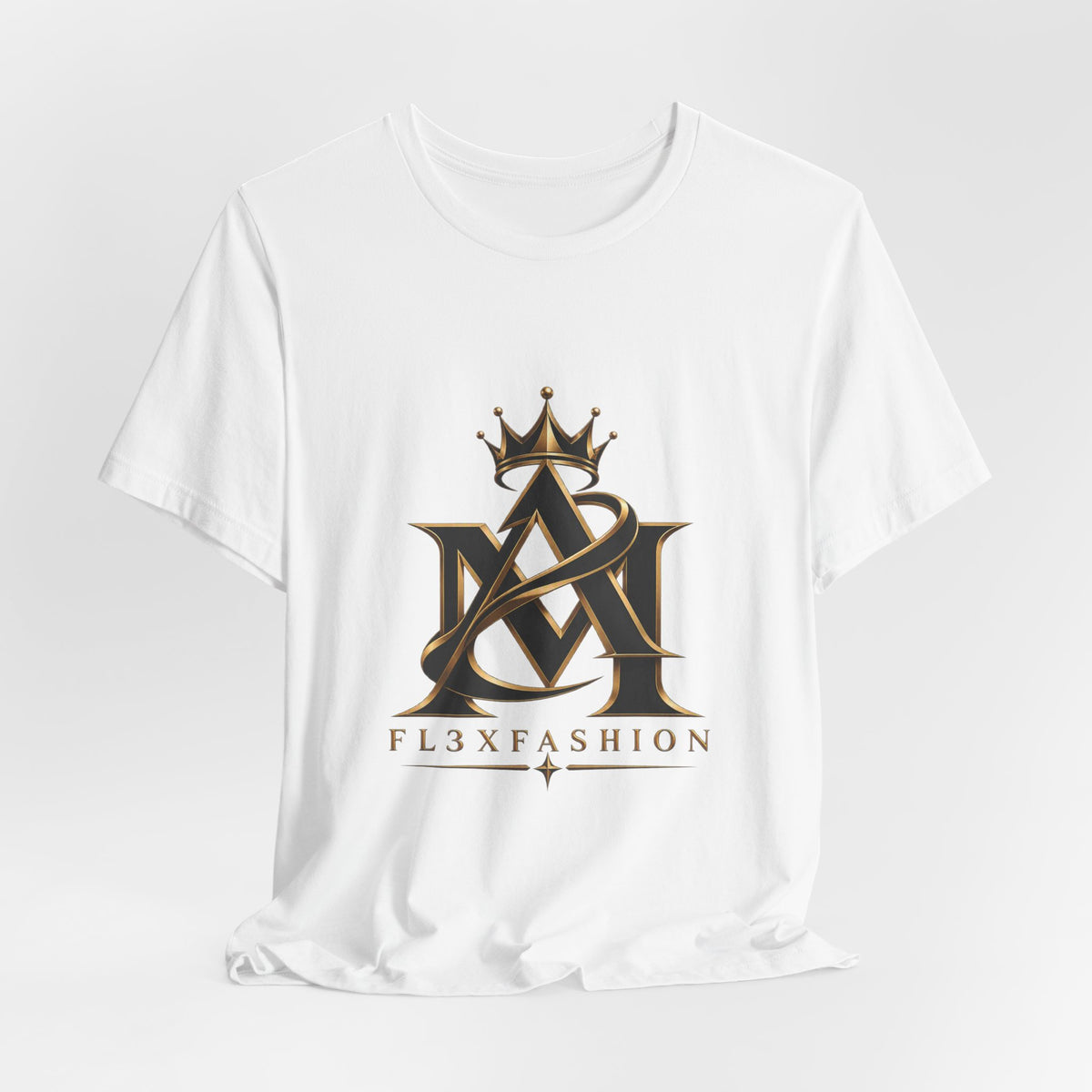 Crown Monogram Logo Tee — FL3XFASHION Graphic T-Shirt