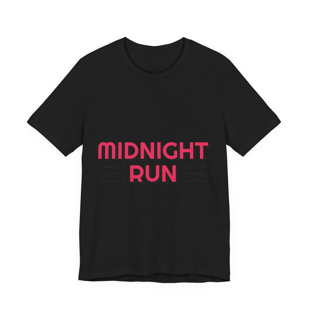 Midnight Run Graphic Tee — Retro Neon Typography T-Shirt