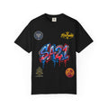 SA21 Graffiti T-Shirt — Urban Streetwear Tee with Drip Art & Tropical Patch