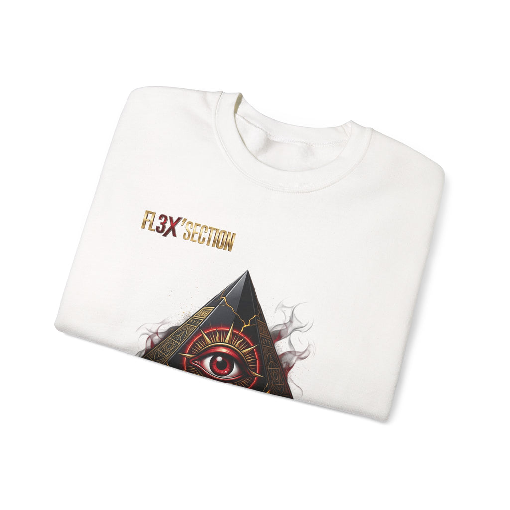 All-Seeing Eye Pyramid Sweatshirt — "Visio Et Imperium" Graphic Crewneck