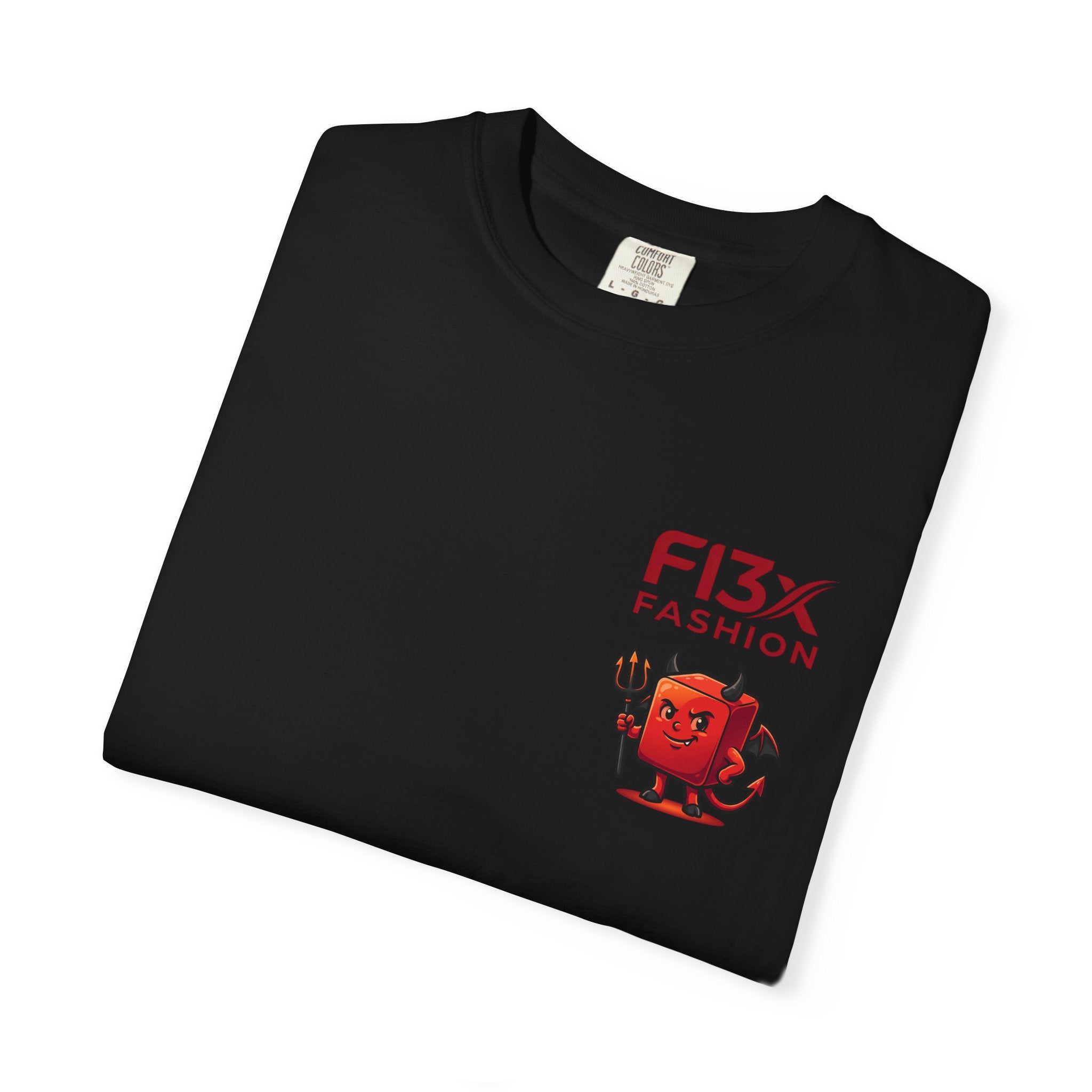 Graphic T-Shirt — Occult Pyramid Eye Design with 'Fix Fashion' Patch