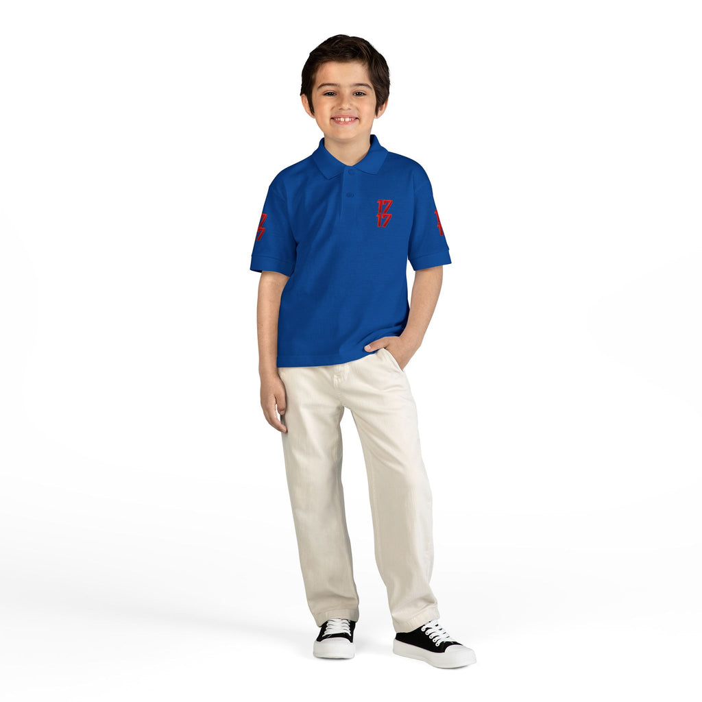 Youth Polo — Red 17 Graphic School Spirit Polo