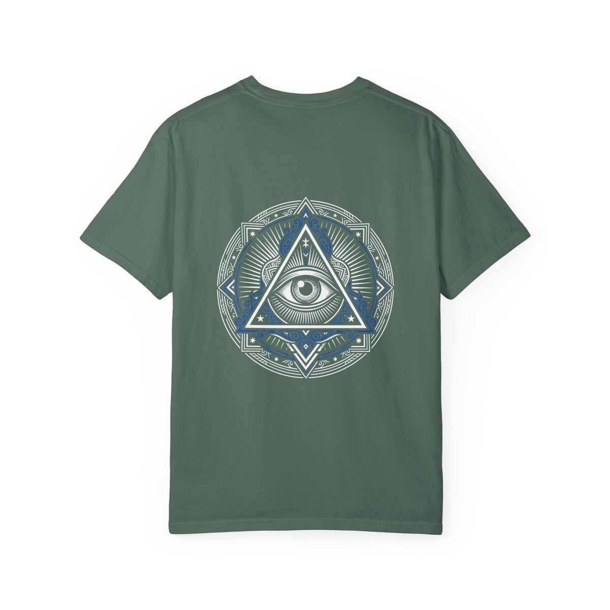 T-Shirt — Blue Geometric Mandala Bandana Graphic