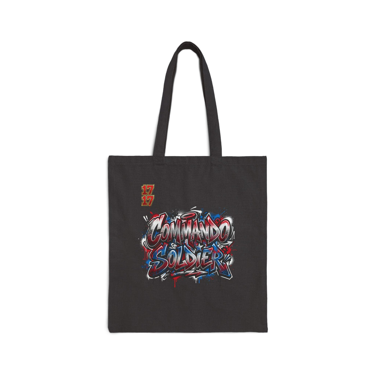 Commando Soldiers Graffiti Canvas Tote
