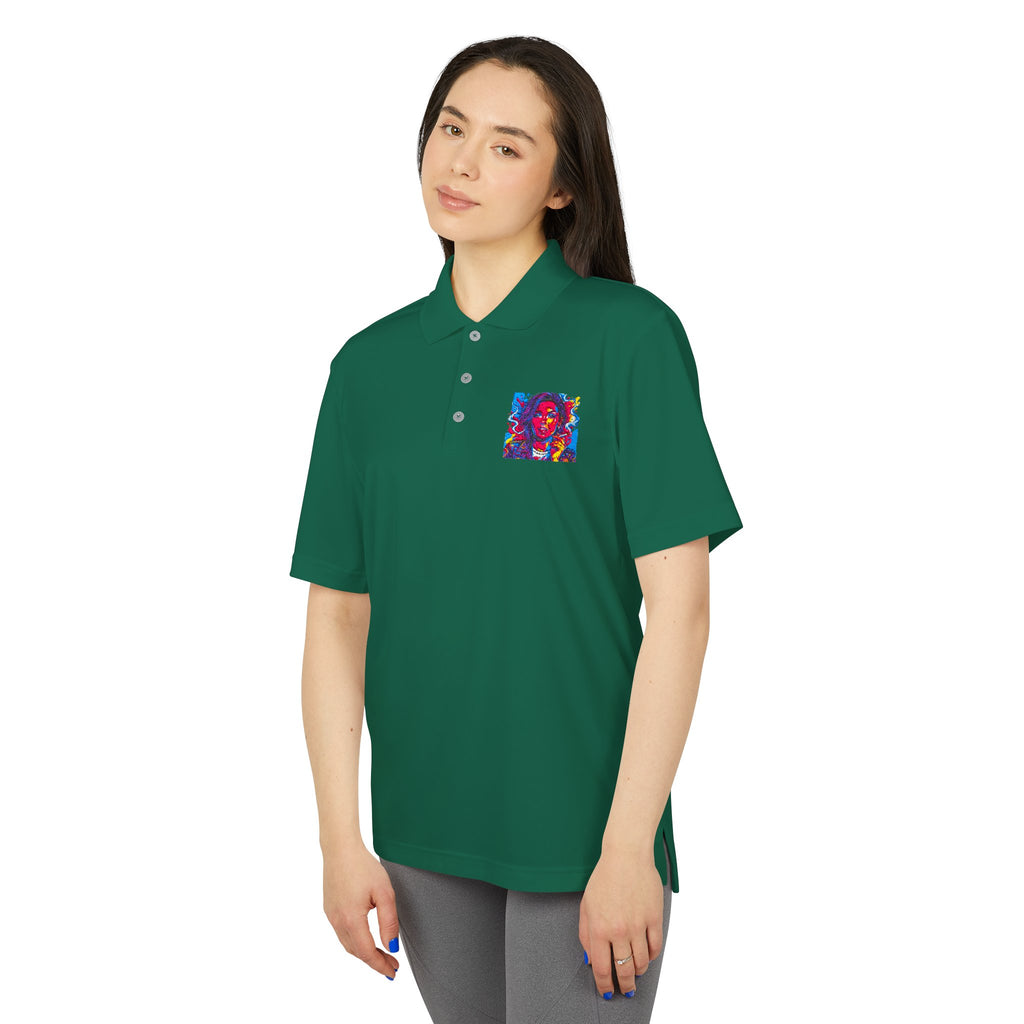 Abstract Color Portrait Polo Shirt