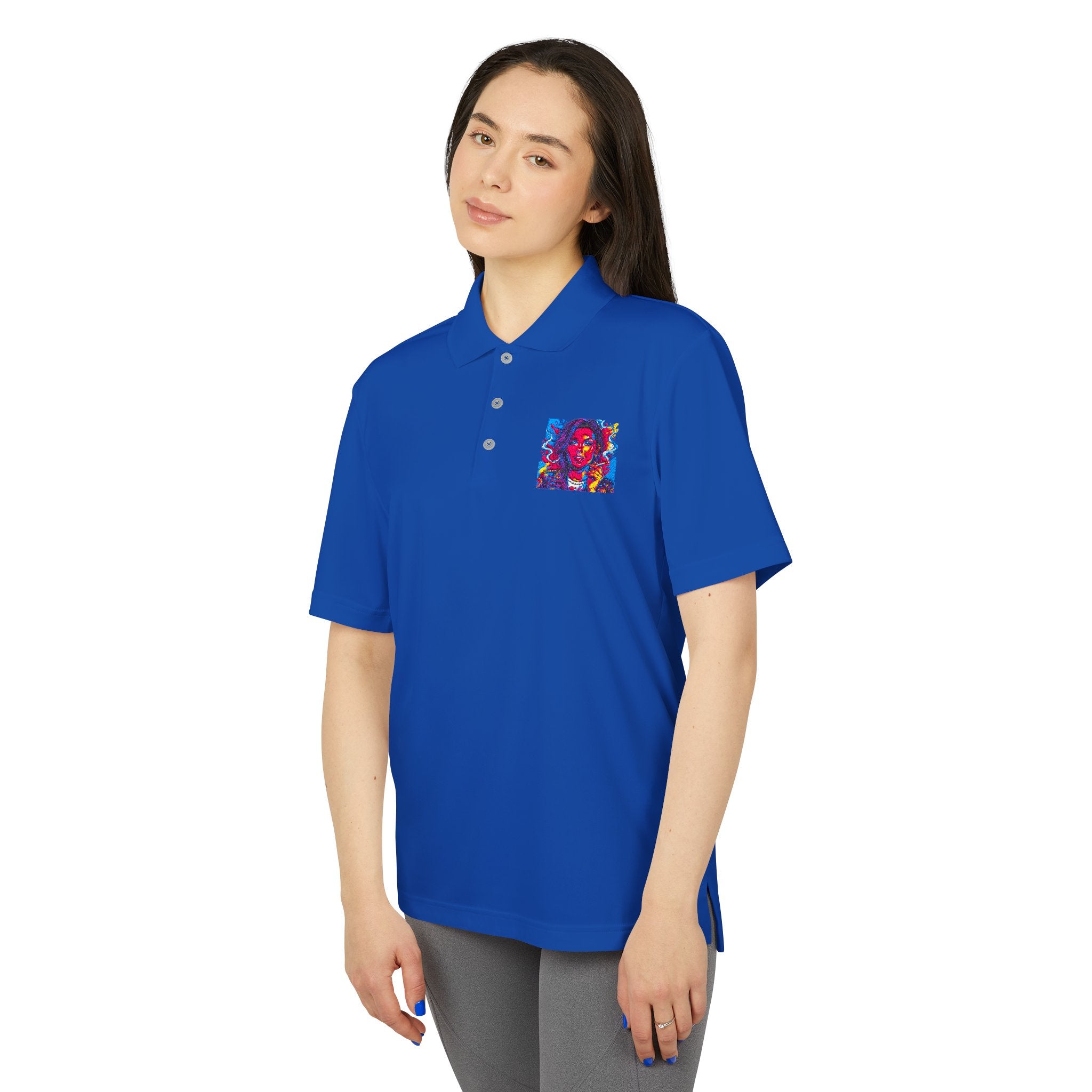 Abstract Color Portrait Polo Shirt
