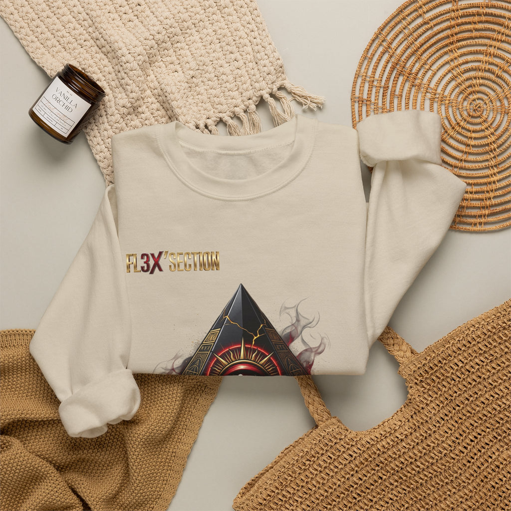 All-Seeing Eye Pyramid Sweatshirt — "Visio Et Imperium" Graphic Crewneck