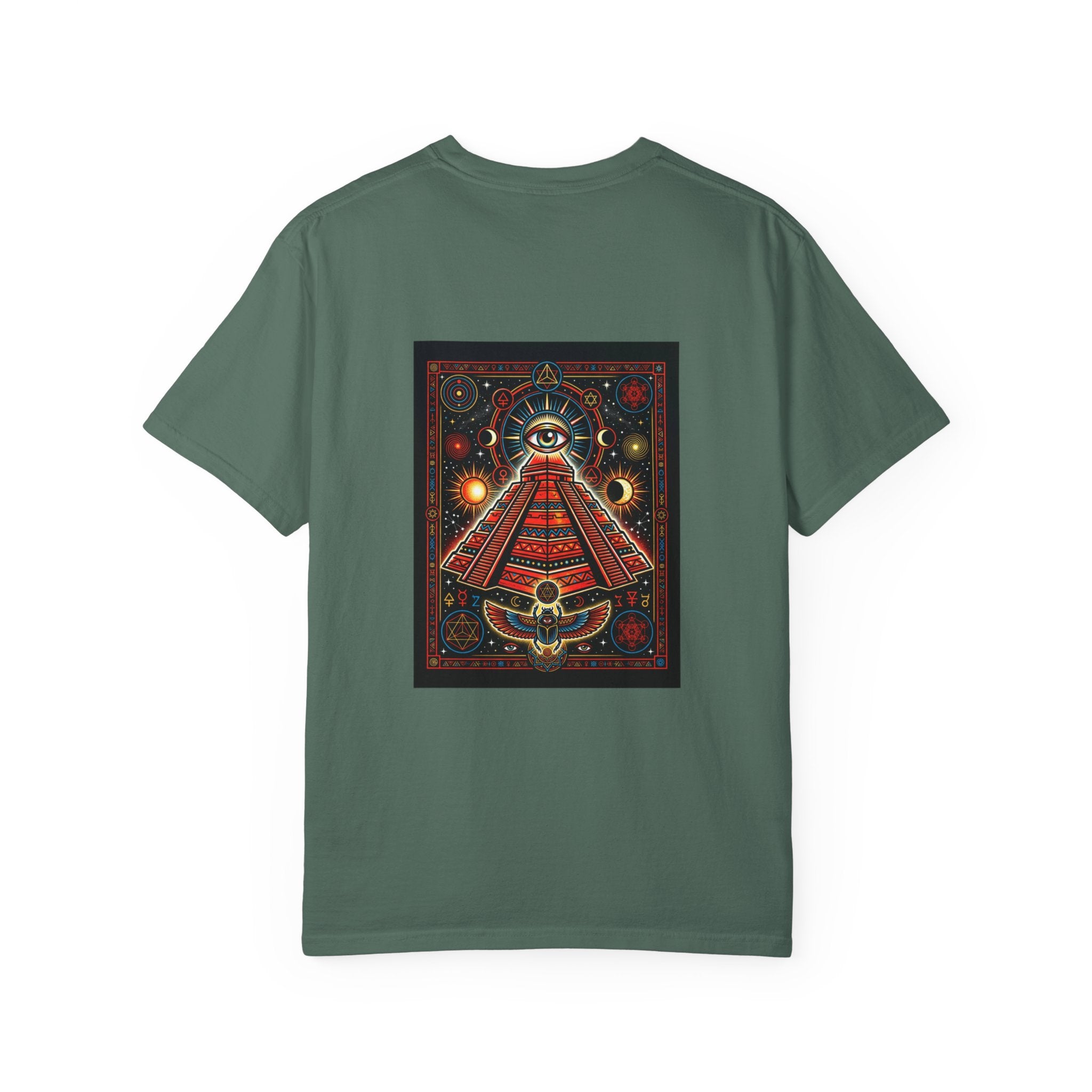 Graphic T-Shirt — Occult Pyramid Eye Design with 'Fix Fashion' Patch
