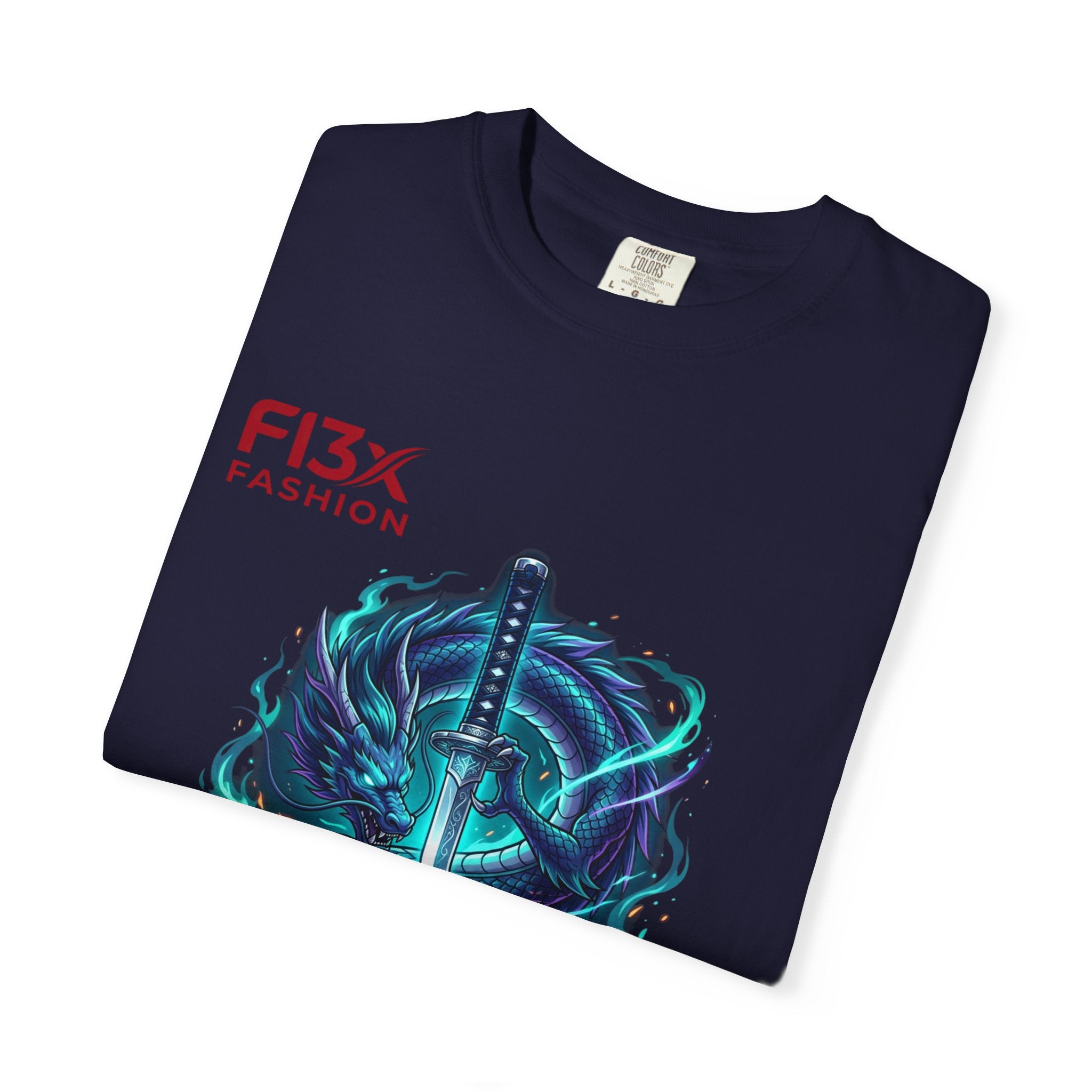Dragon Katana T-Shirt — Neon Samurai Sword Graphic Tee (17/17)
