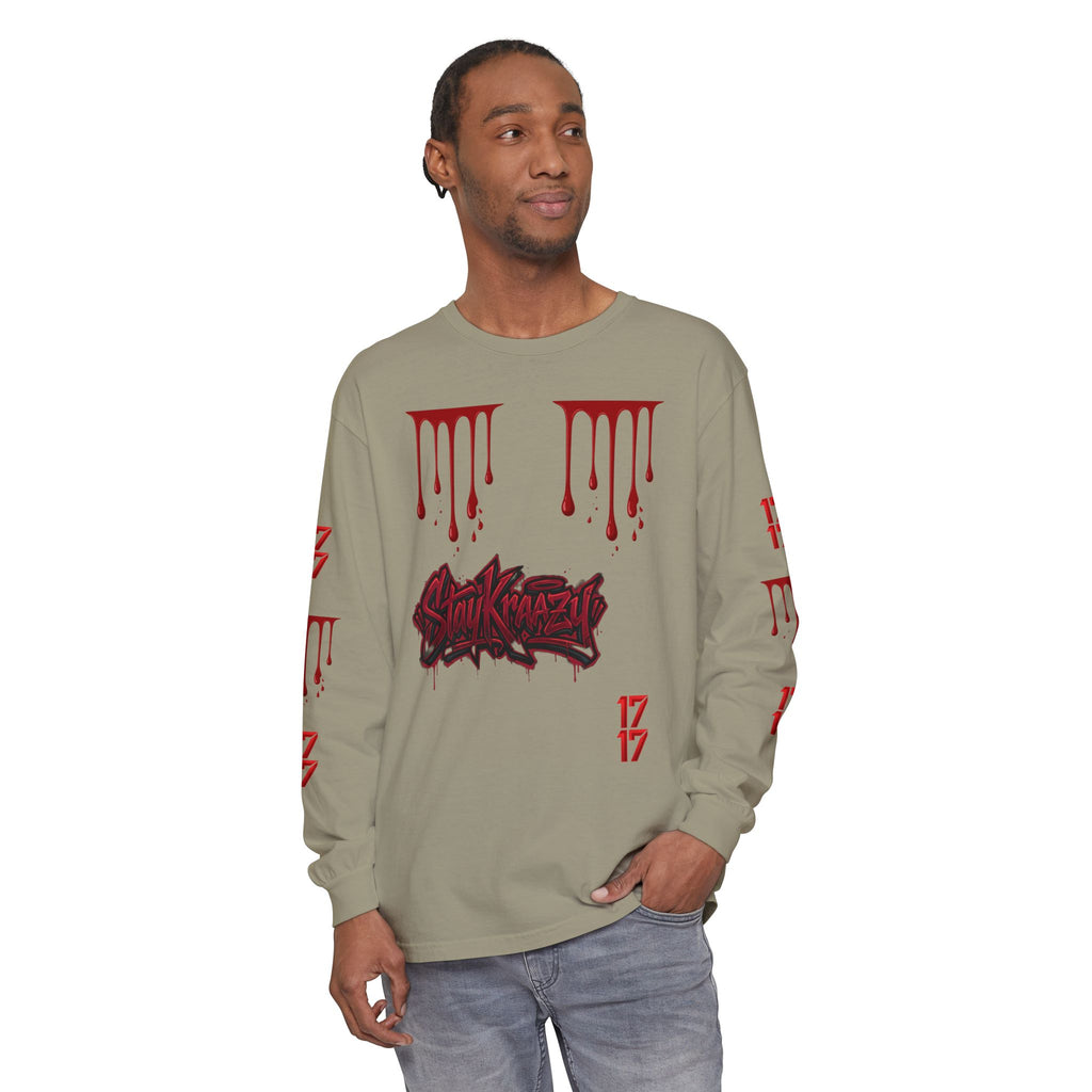Blood Drip Graphic Long Sleeve Tee