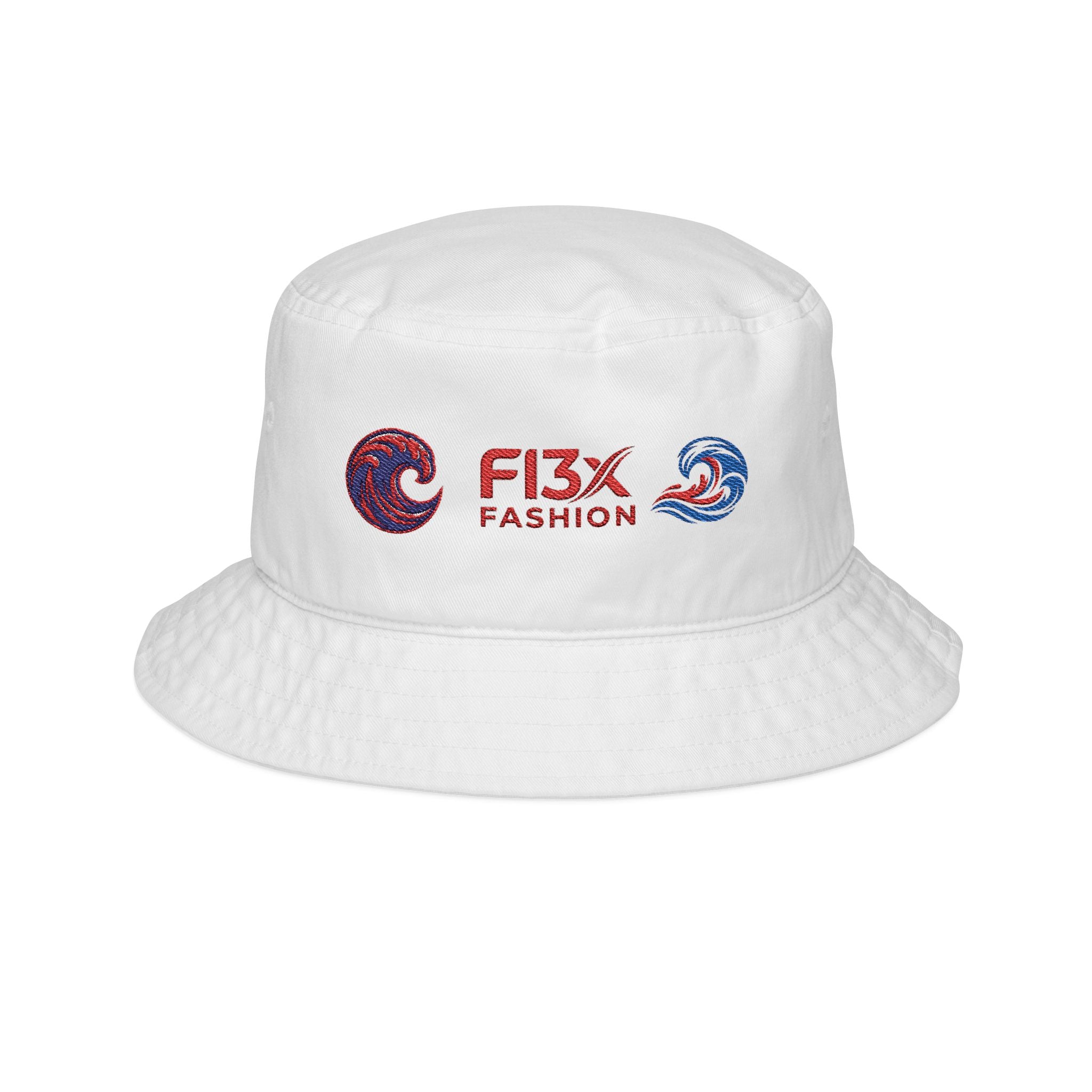FI3X Fashion Embroidered Bucket Hat – Trendy Logo Streetwear