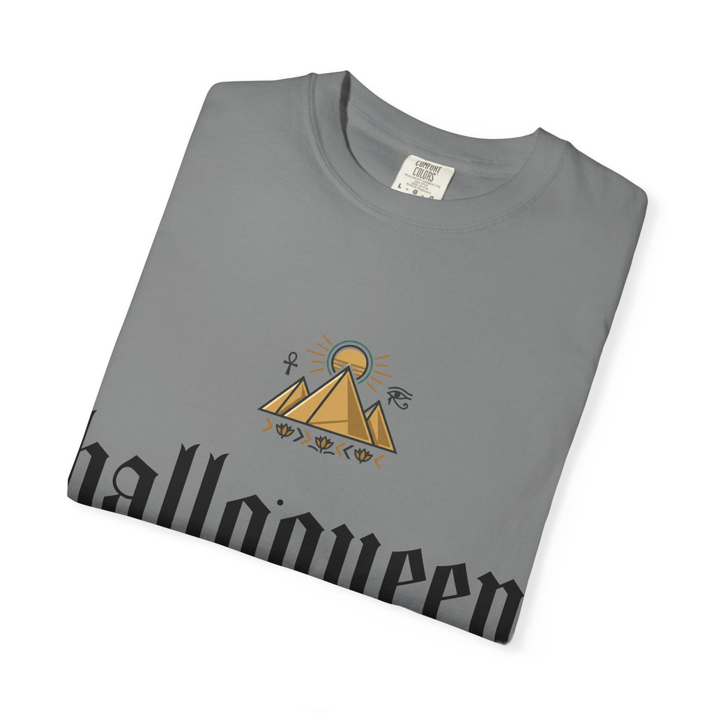 Halloqueen Graphic T-Shirt — Gothic Pyramid & All-Seeing Eye Streetwear