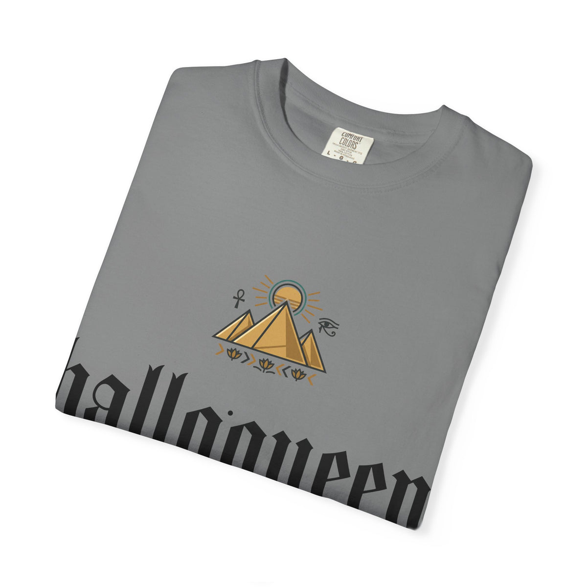 Halloqueen Graphic T-Shirt — Gothic Pyramid & All-Seeing Eye Streetwear