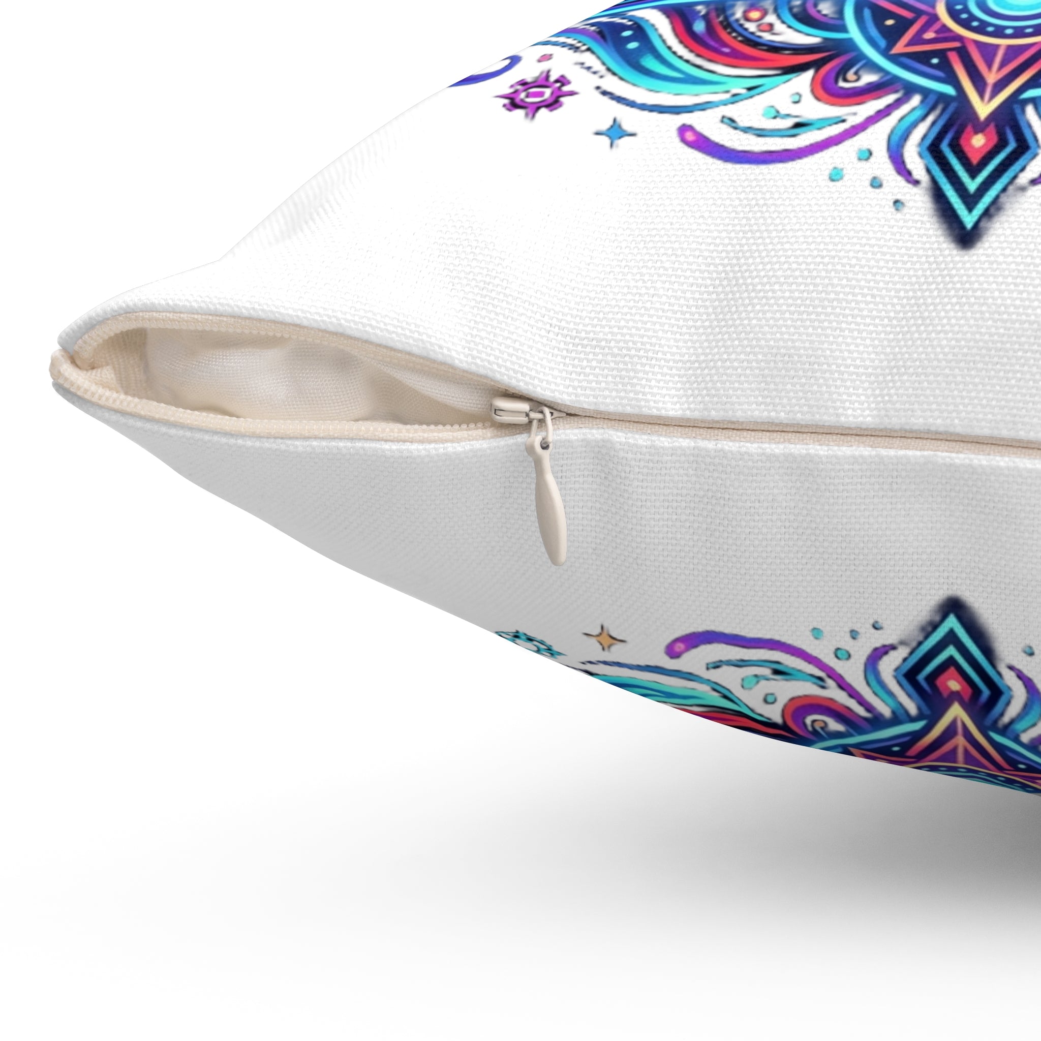 Mystic Third Eye Triangle Pillow - Psychedelic Spiritual Decorative Throw