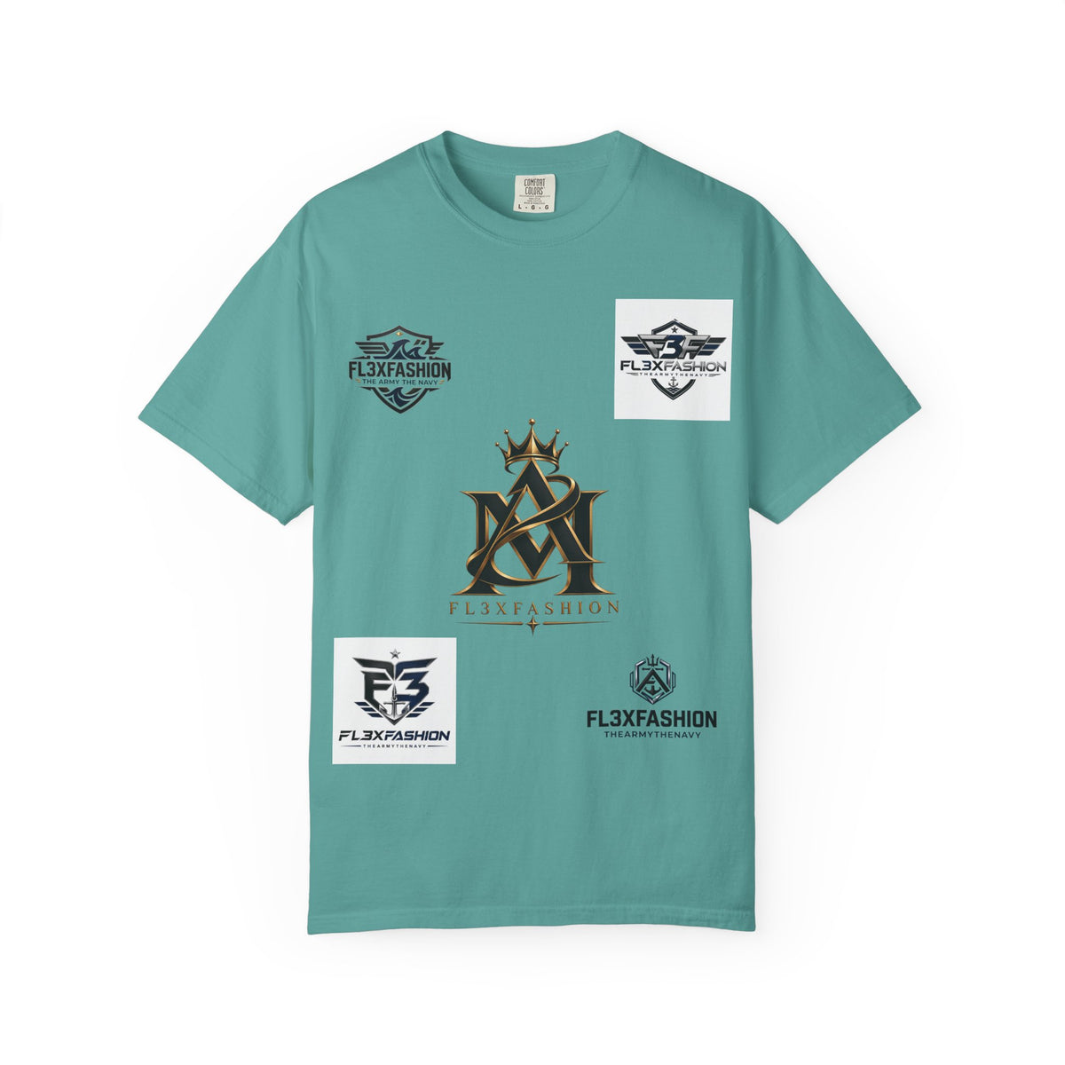 Graphic T-Shirt — Mythic Warrior Back Print with Crest Logos