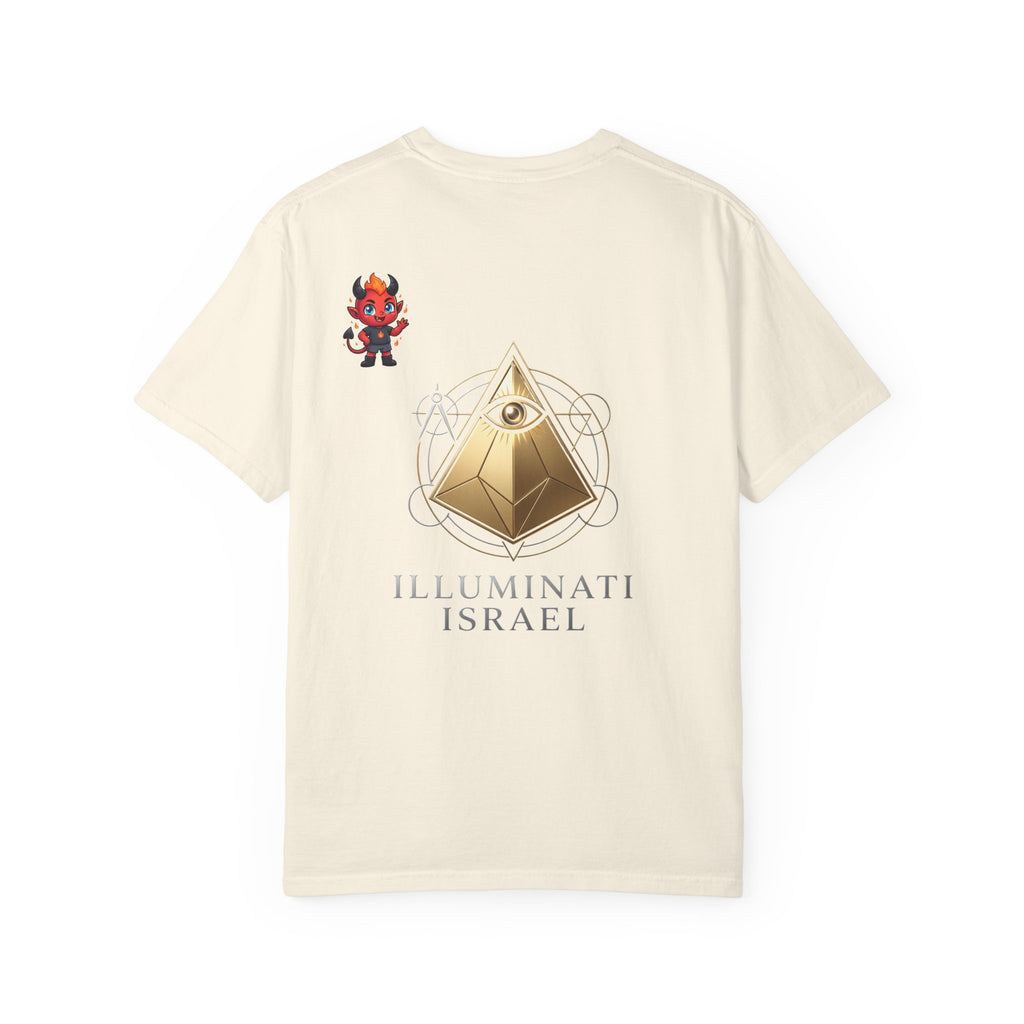 Illuminati Israel Pyramid T-Shirt with Devil Character Pattern