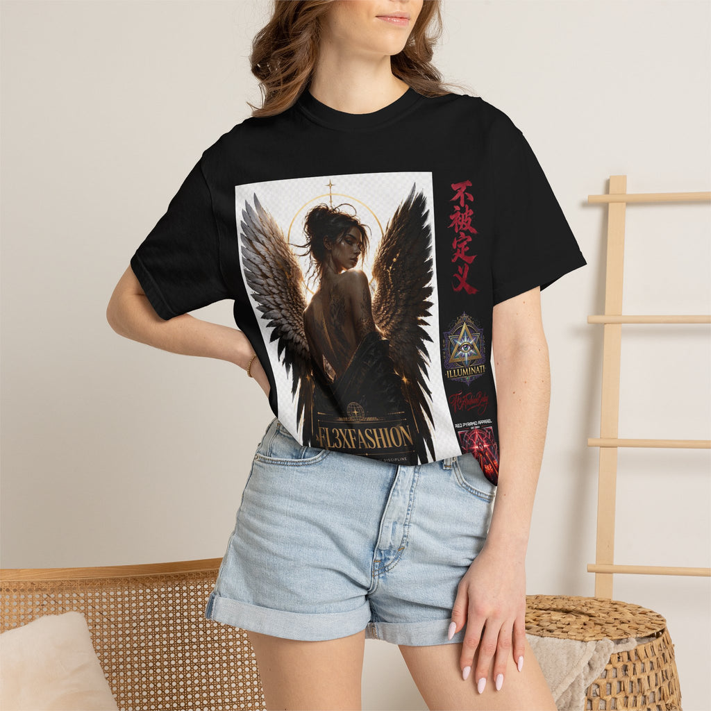 Angel Wings Graphic Tee — "FL3XFASHION" Gothic Streetwear T-Shirt