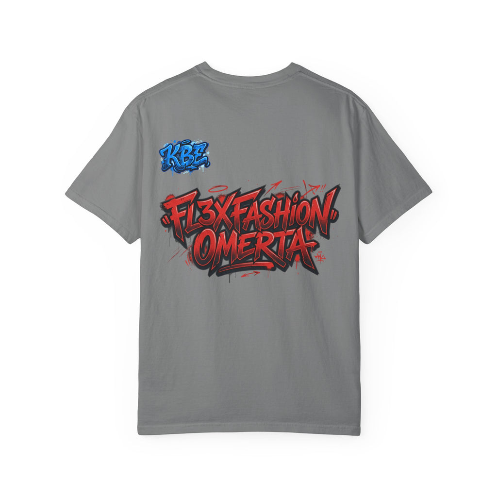 Cyberpunk Streetwear T-Shirt — "Fl3x Fashion Omertà" Graphic