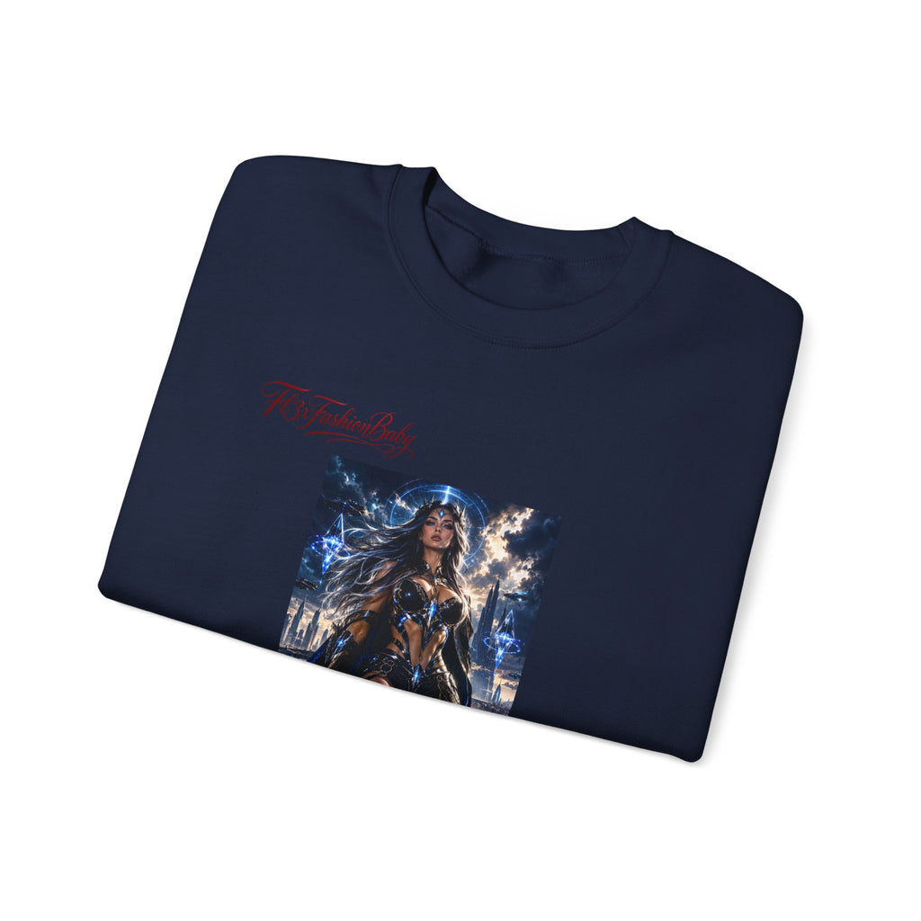 Wonder Warrior Crewneck Sweatshirt — Fantasy Armor Graphic