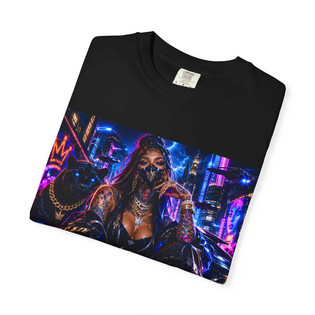 Cyberpunk Streetwear T-Shirt — "Fl3x Fashion Omertà" Graphic