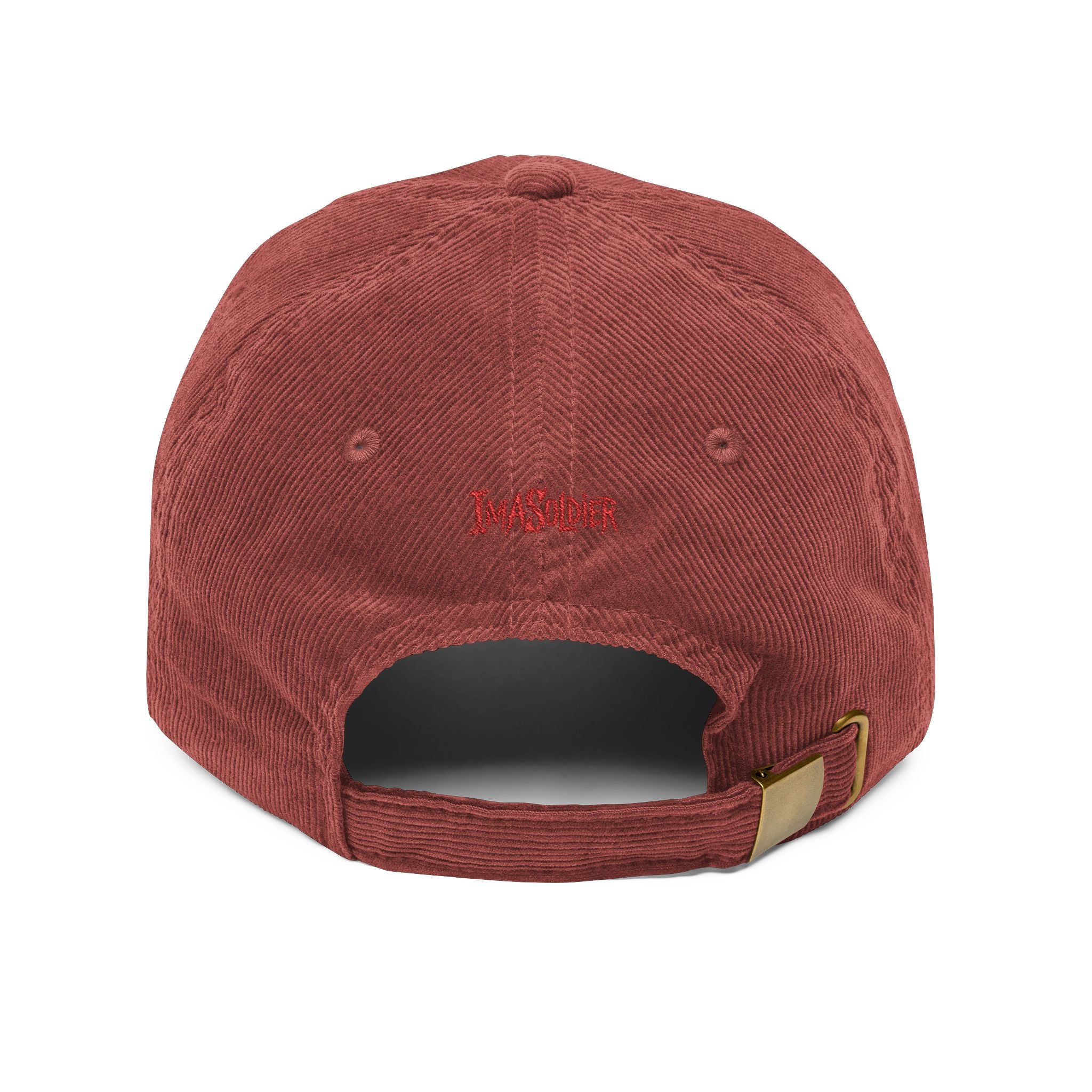 Vintage Corduroy Embroidered Cap — Retro Washed Baseball Hat