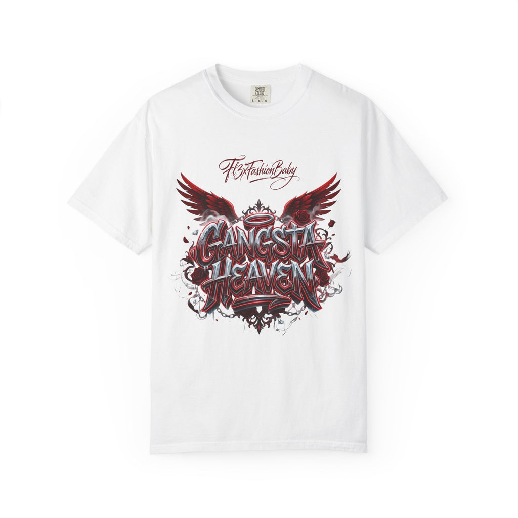 Gangsta Heaven Graphic T-Shirt — Scripted Front & Vertical Kanji Back