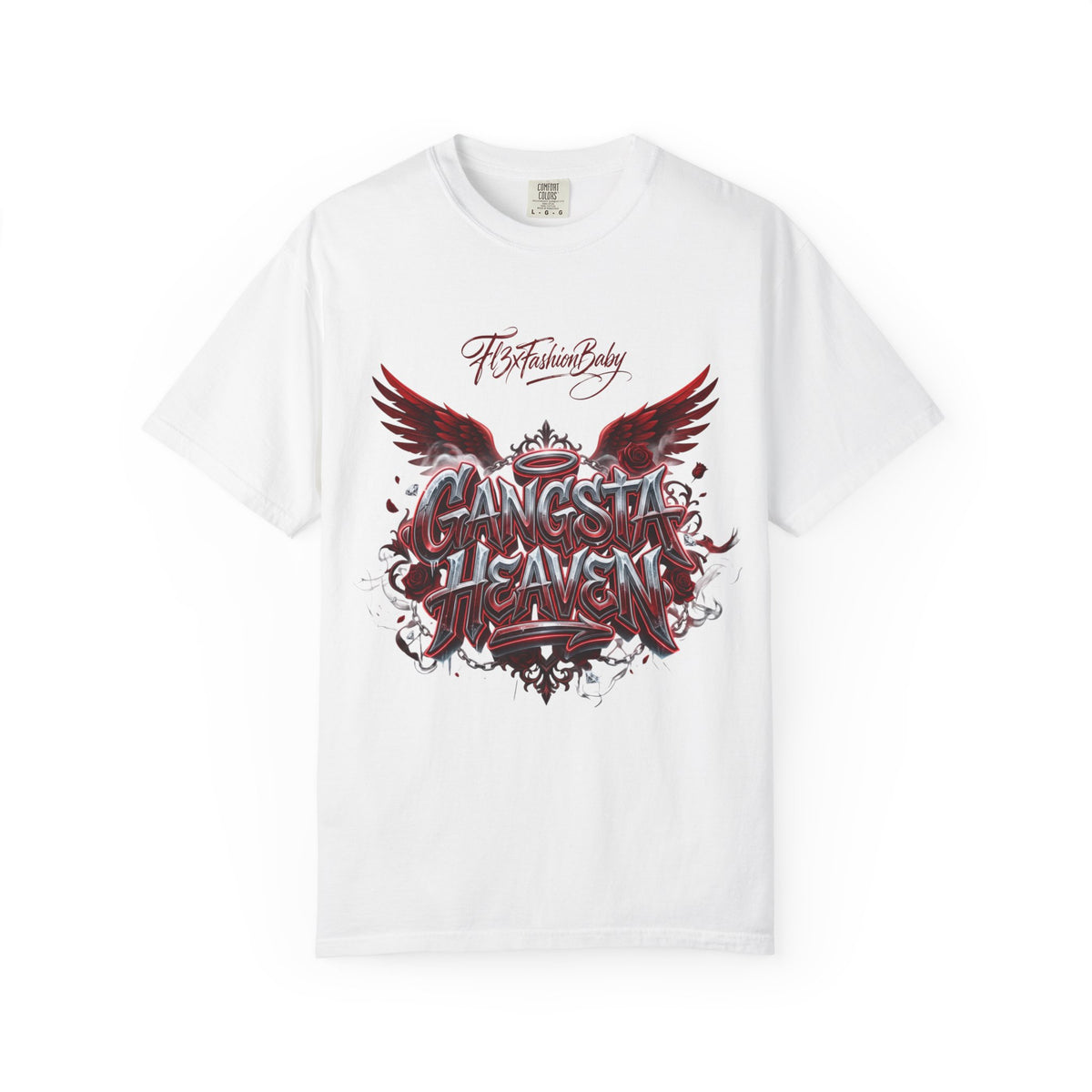 Gangsta Heaven Graphic T-Shirt — Scripted Front & Vertical Kanji Back